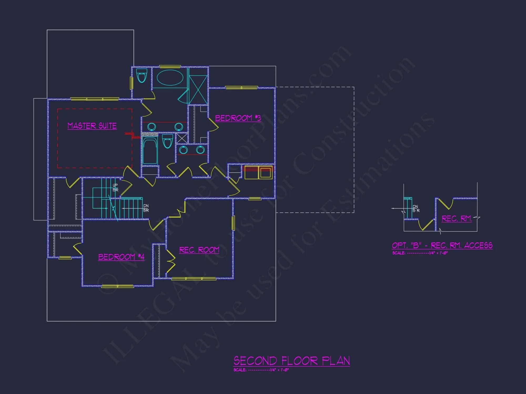Modern 3-Story Craftsman house Plan with CAD Blueprints