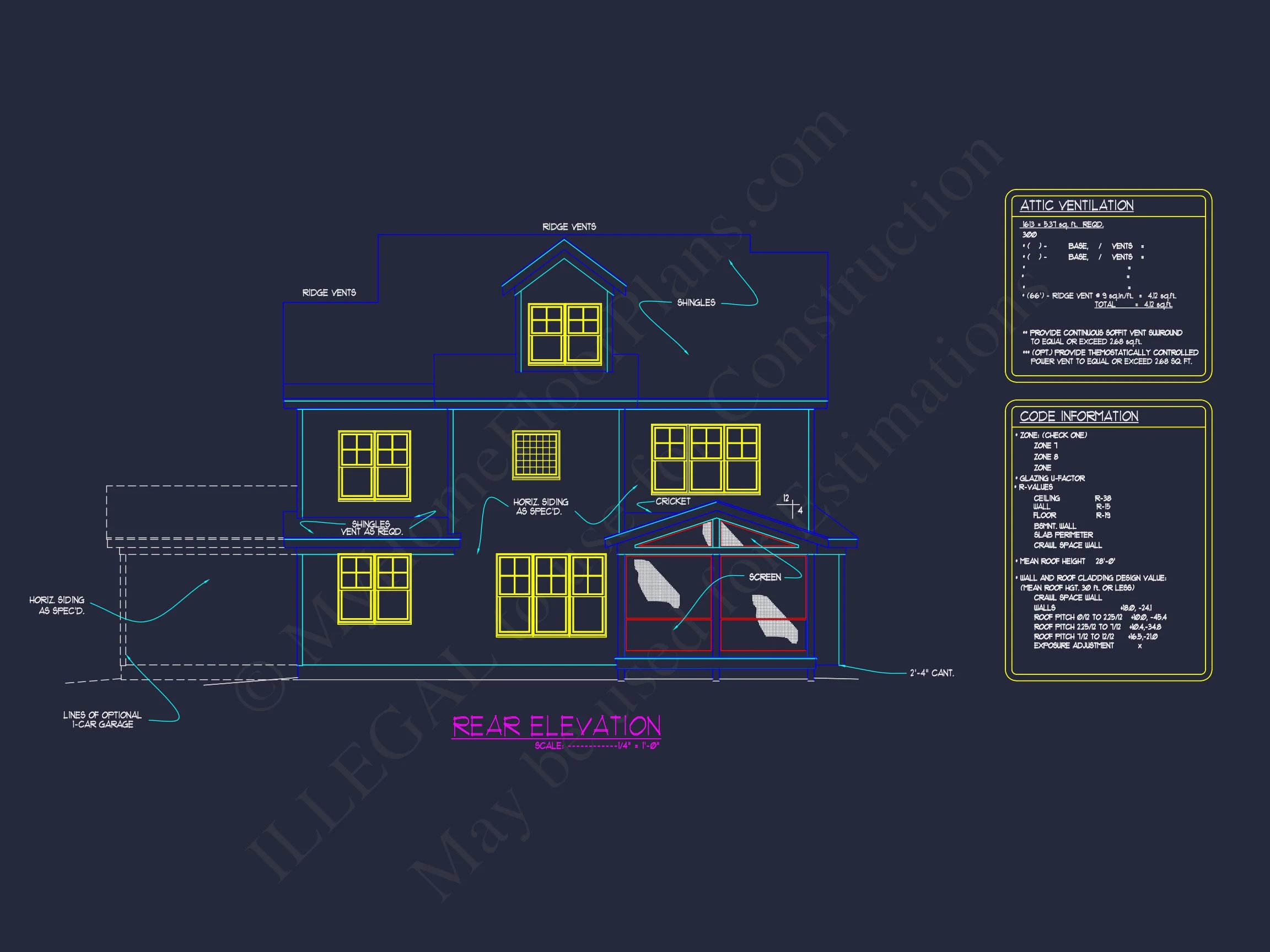 Modern 3-Story Craftsman house Plan with CAD Blueprints