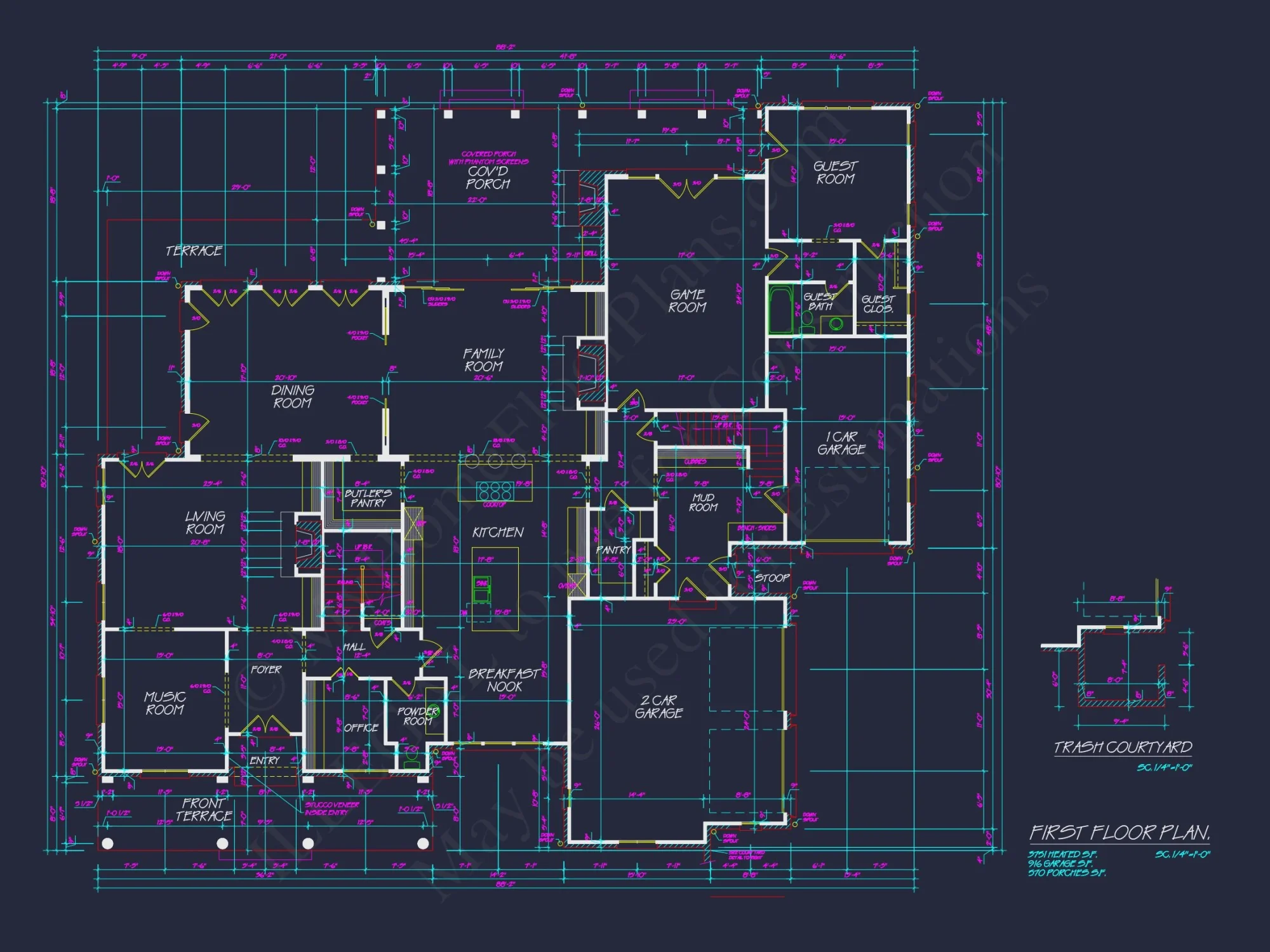 Luxury house Floor Plan with Blueprint Designs & Features