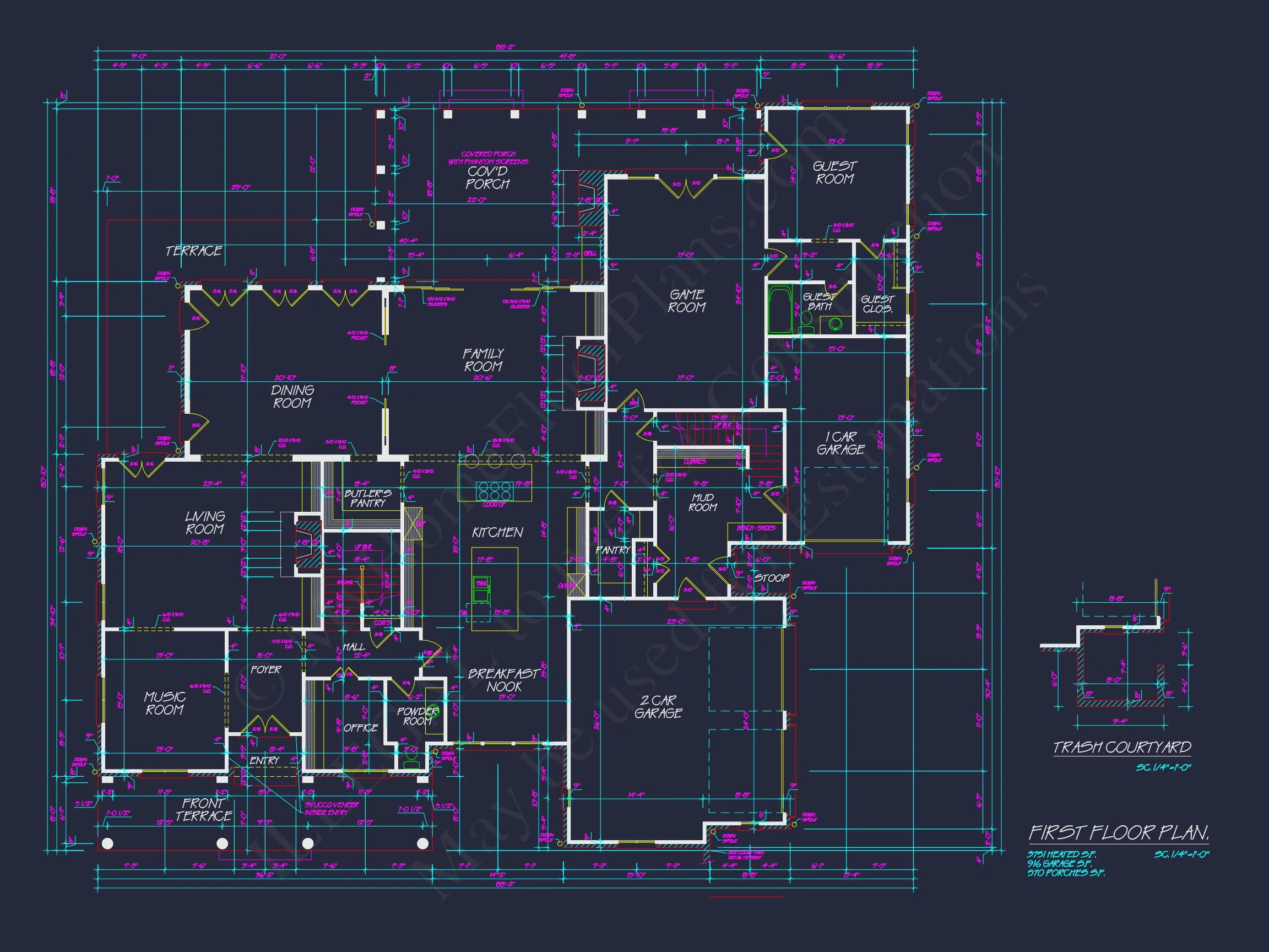 14-1552 HOUSE PLAN - Luxury House Floor Plan with Blueprint Designs & Features 9 Luxury house Floor Plan with Blueprint Designs & Features