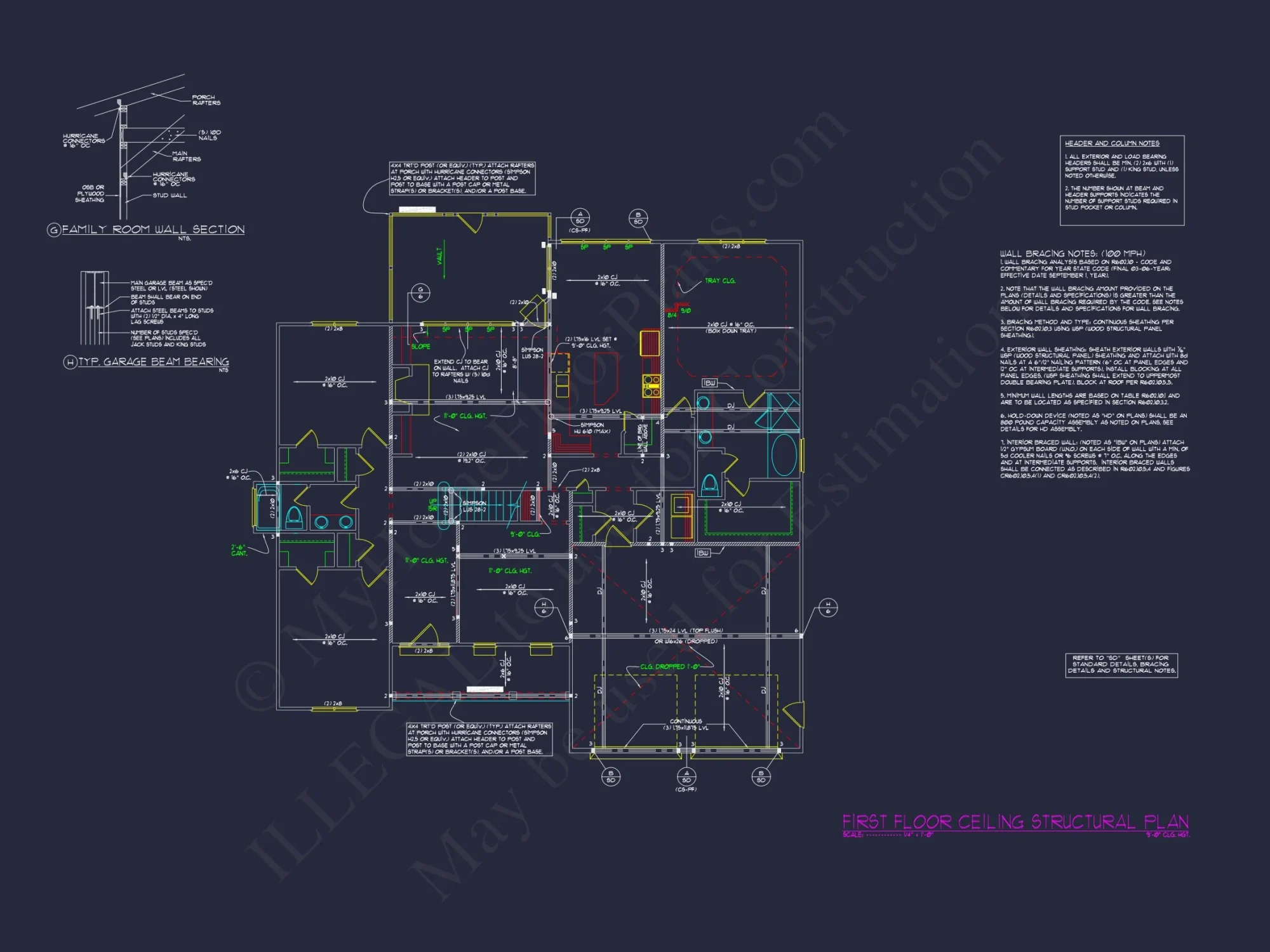 Modern Suburban house Blueprint: 4-Bedroom Floor Plan Designs