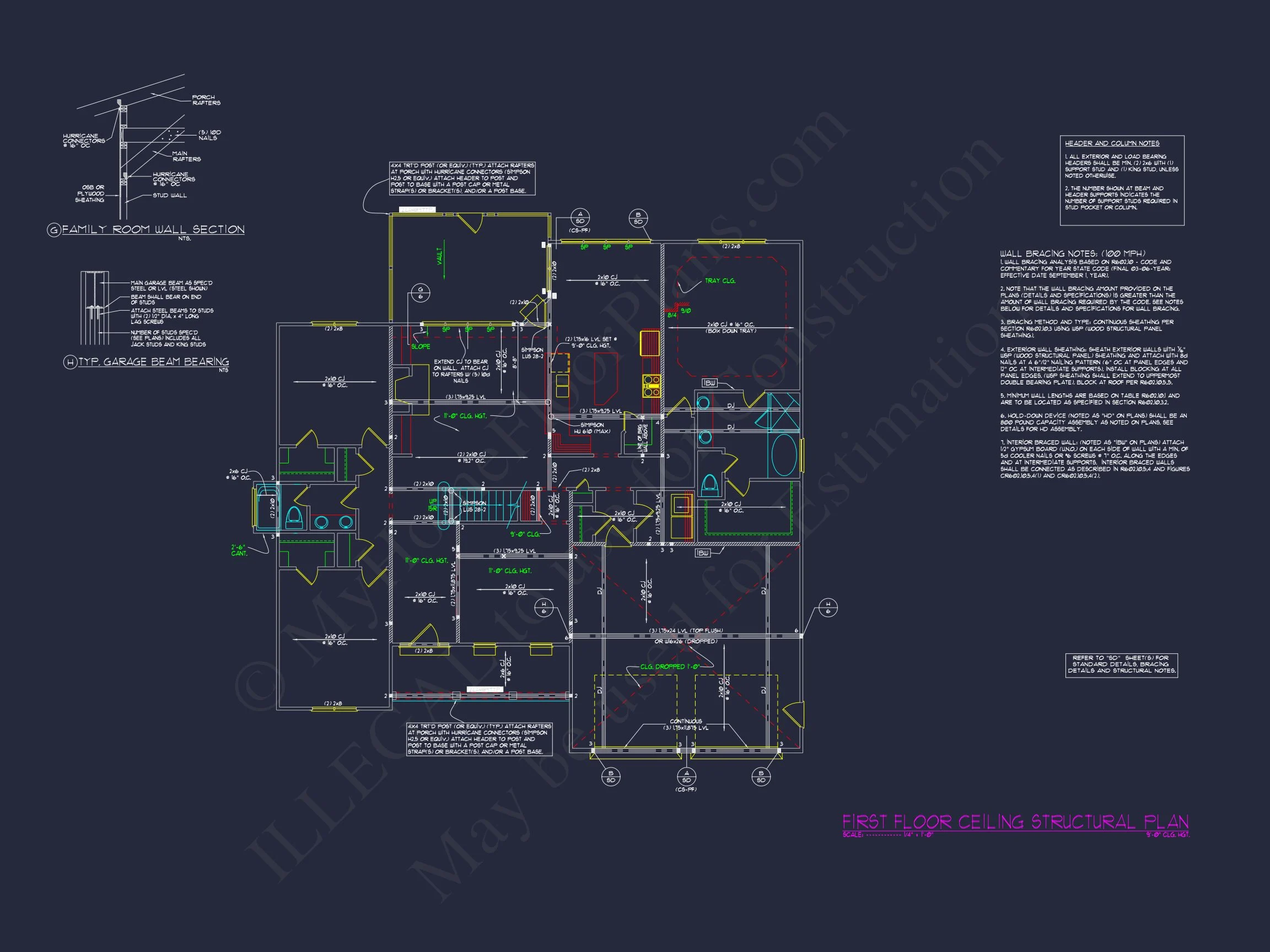 Modern Suburban house Blueprint: 4-Bedroom Floor Plan Designs