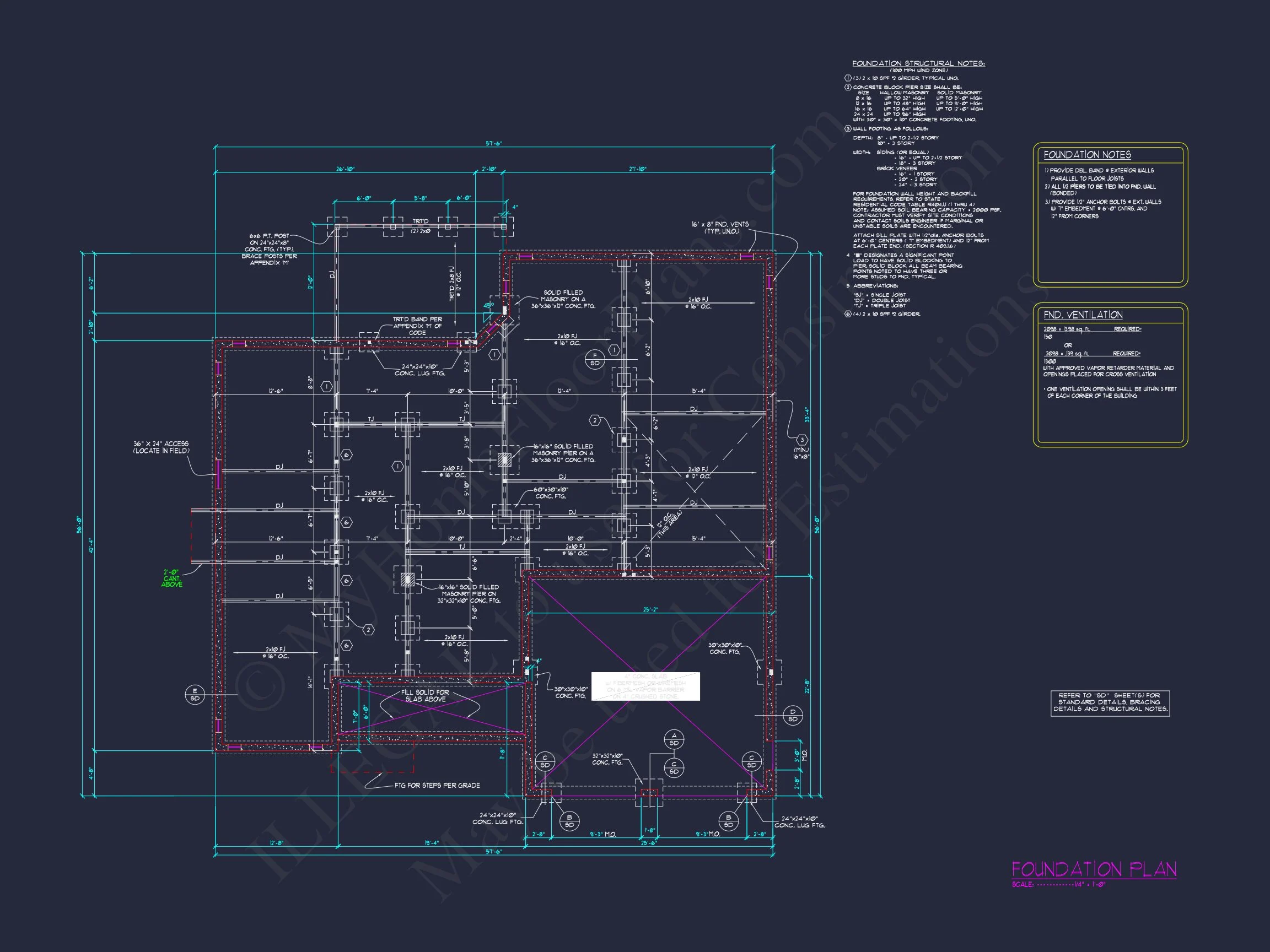 Modern Suburban house Blueprint: 4-Bedroom Floor Plan Designs