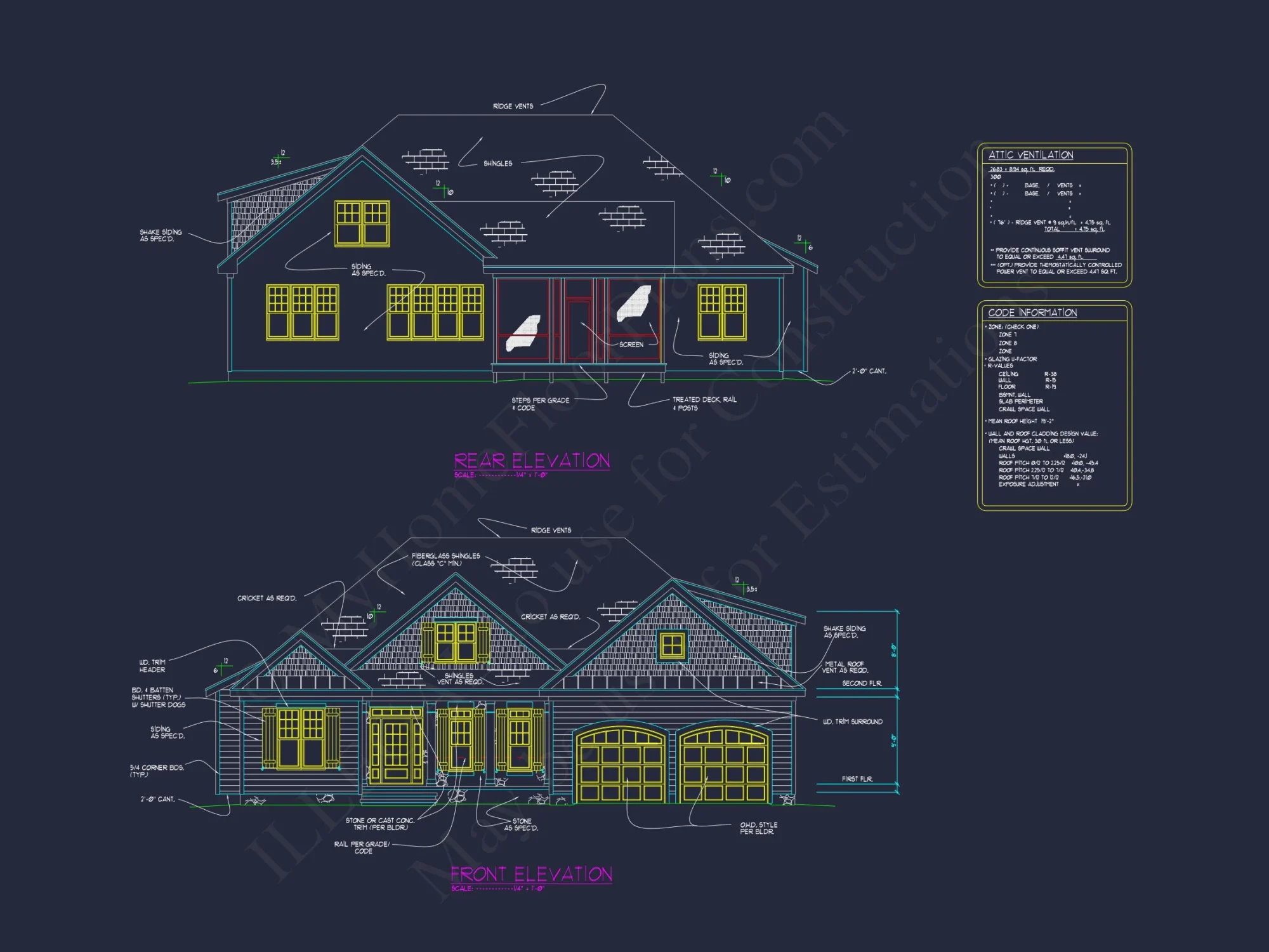 Modern Suburban house Blueprint: 4-Bedroom Floor Plan Designs