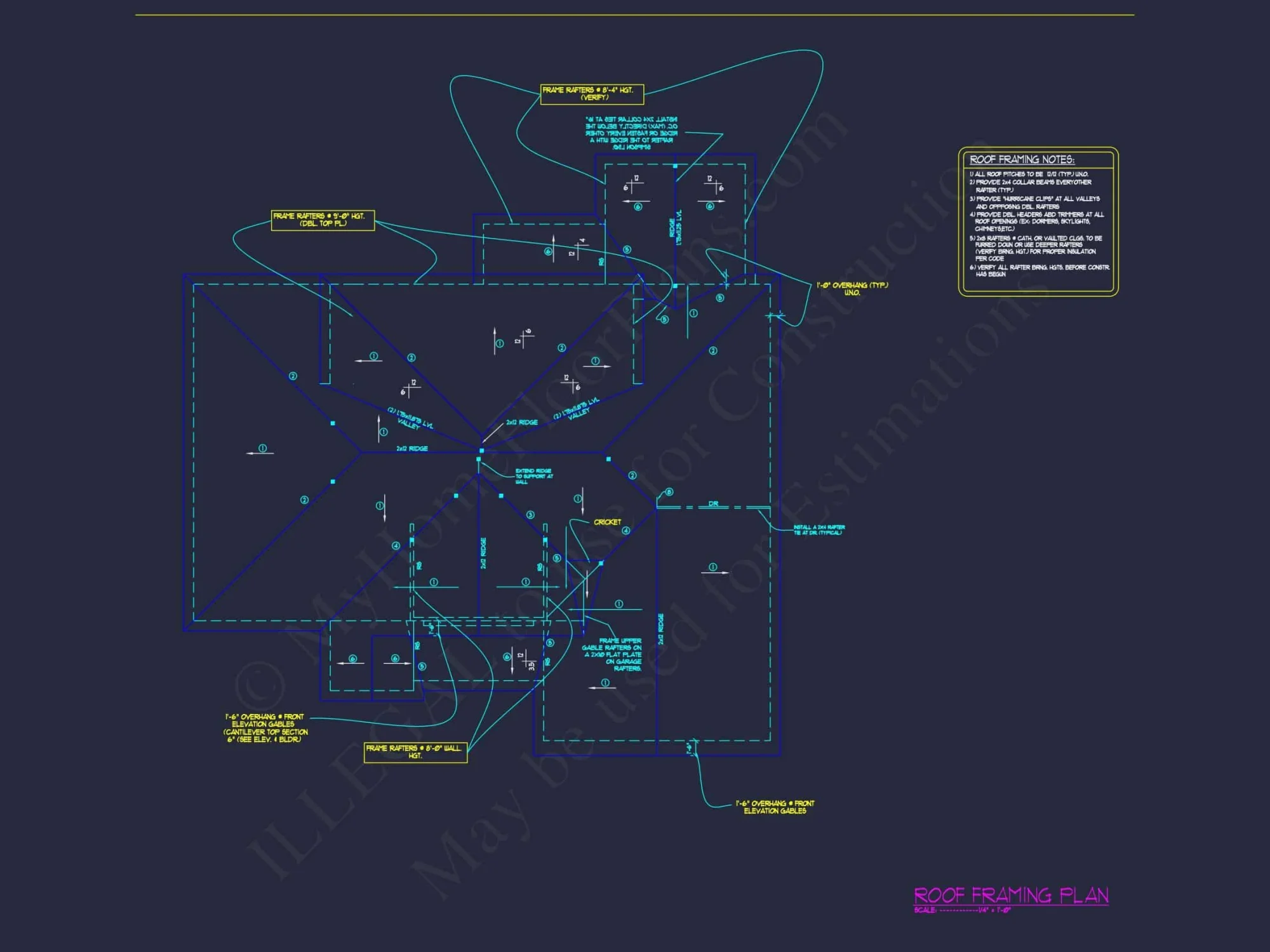 Elegant house Floor Plan with 2-Story Design & CAD Blueprint
