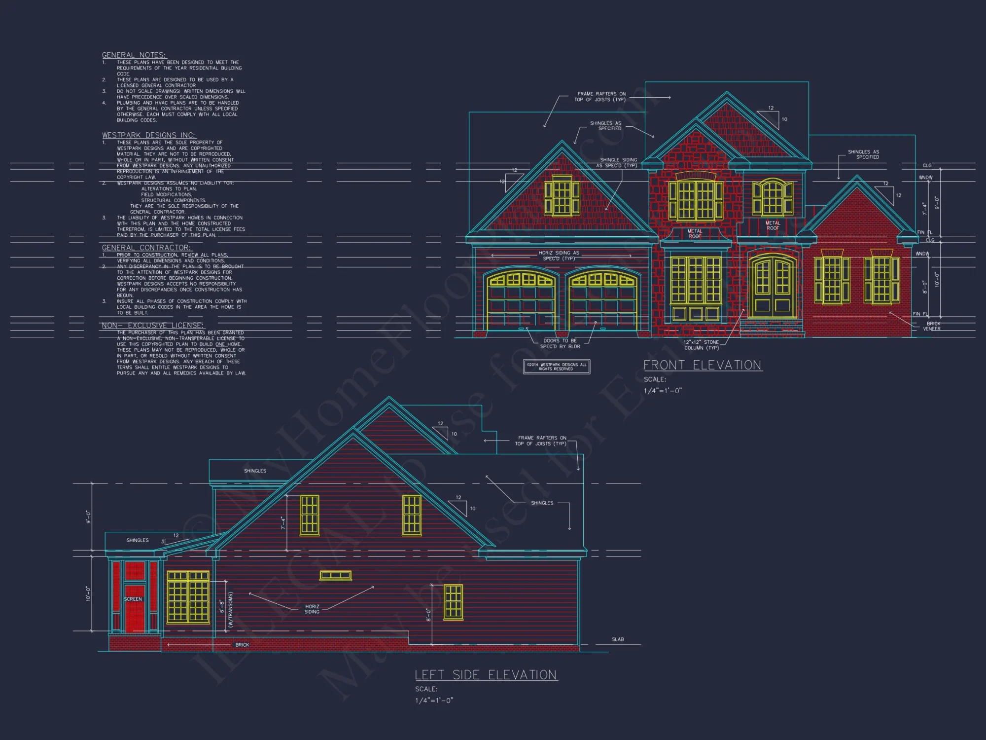 Classic house Plan with 2 Floors, CAD Blueprints & Designs