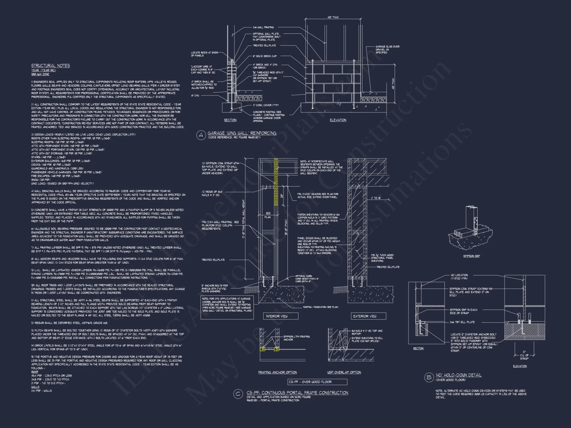 Modern Craftsman house Plan with 2 Floors & Detailed Blueprint
