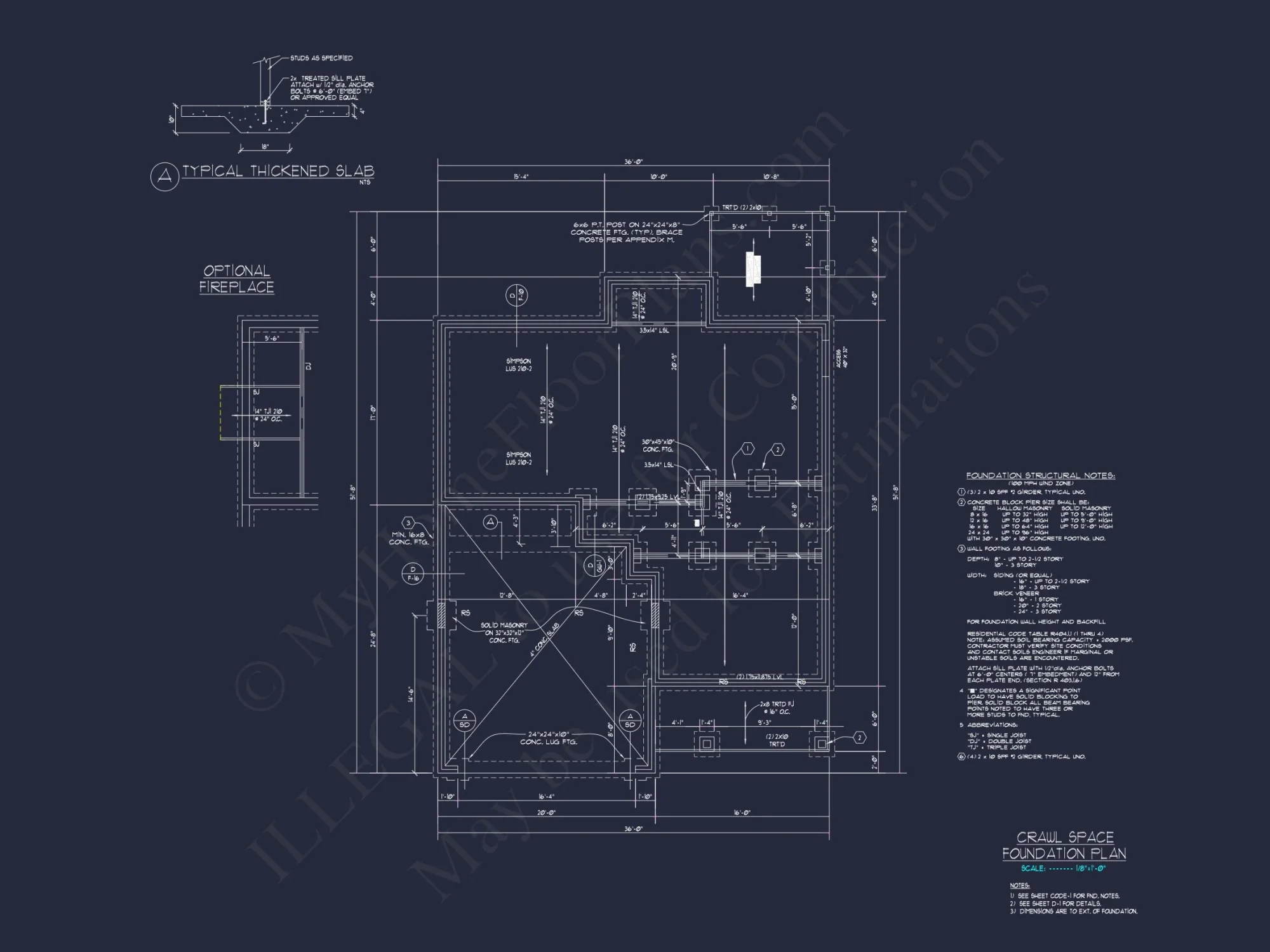 Modern Craftsman house Plan with 2 Floors & Detailed Blueprint