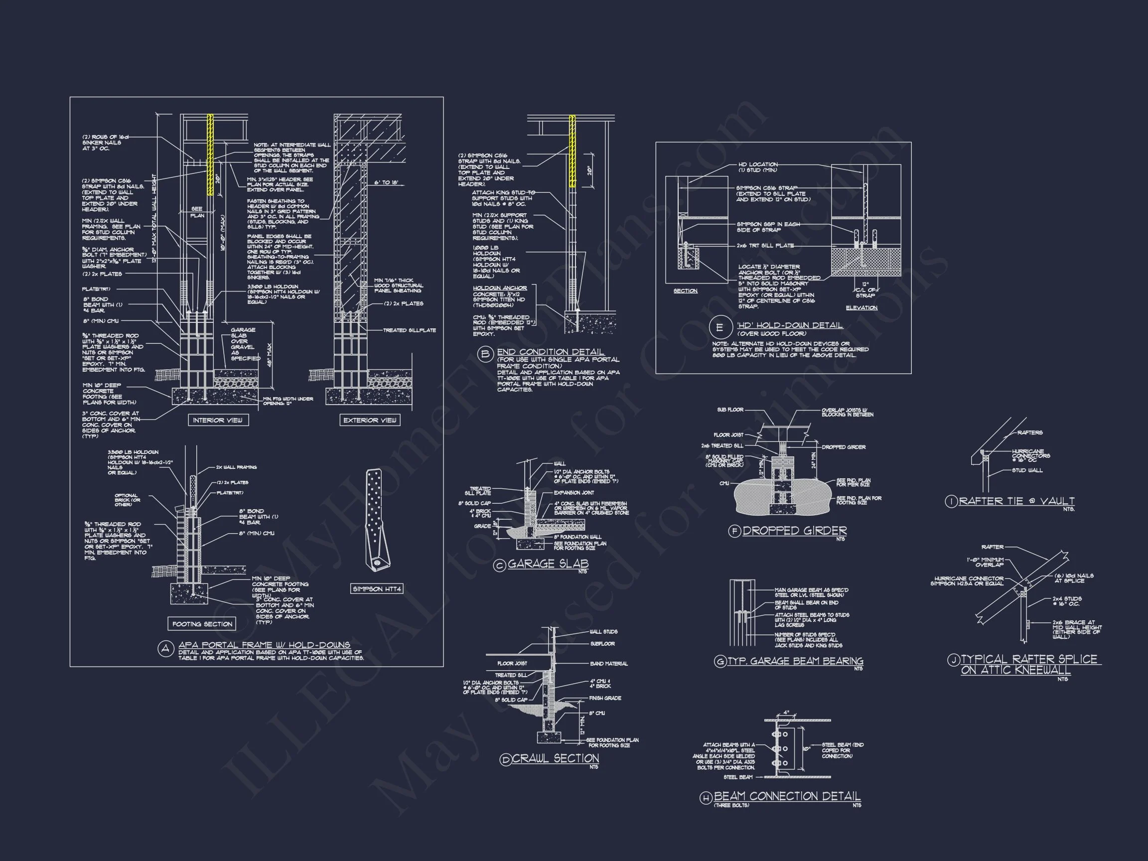 Traditional house Design with Blueprints and CAD Floor Plans