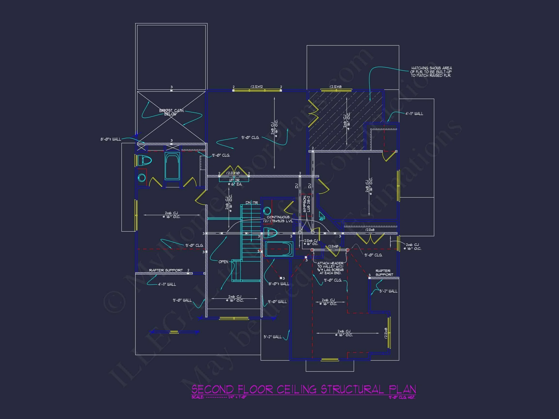 Traditional house Design with Blueprints and CAD Floor Plans