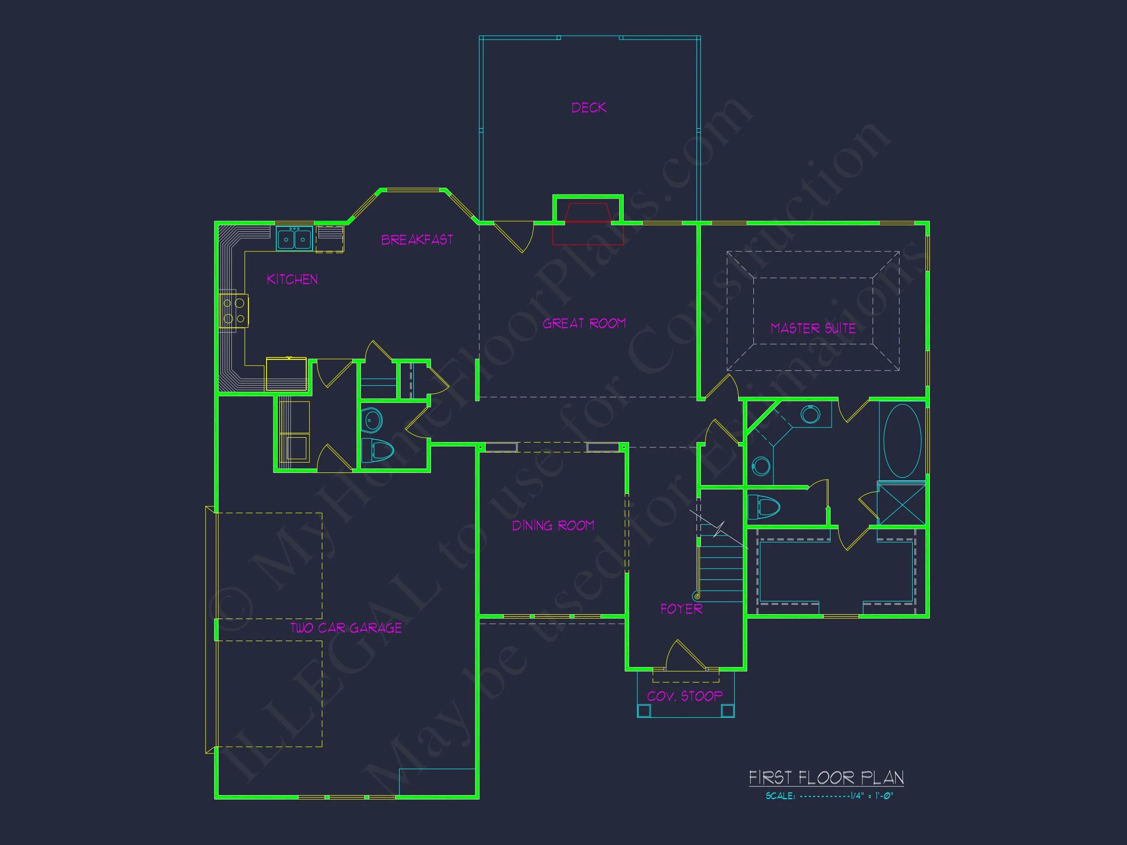 14-1446 HOUSE PLAN - Customizable House Floor Plan: CAD Designs for All Builders 5 Customizable house Floor Plan: CAD Designs for All Builders