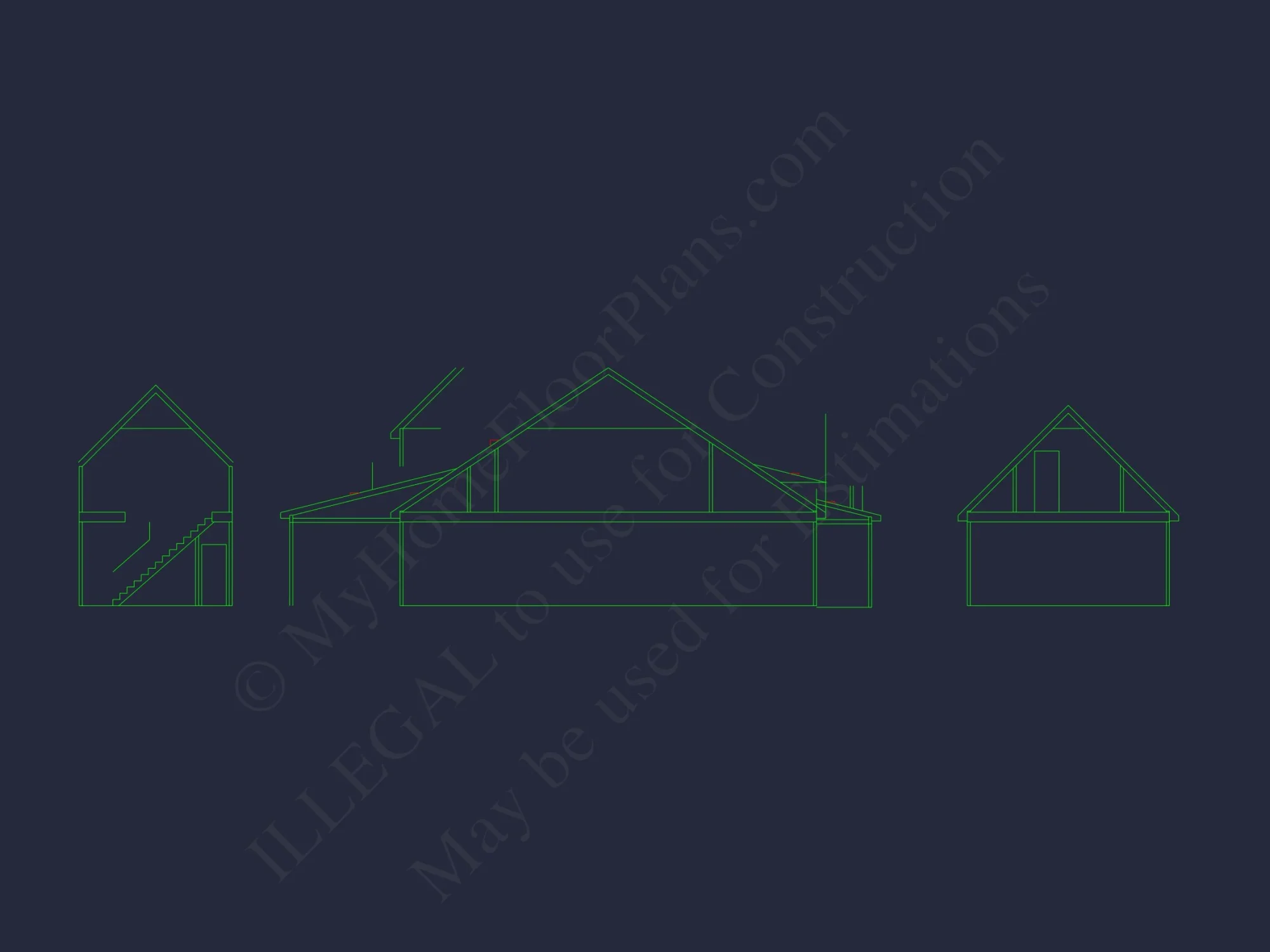 Charming 1.5 Story house Plan with Detailed CAD Blueprint Designs