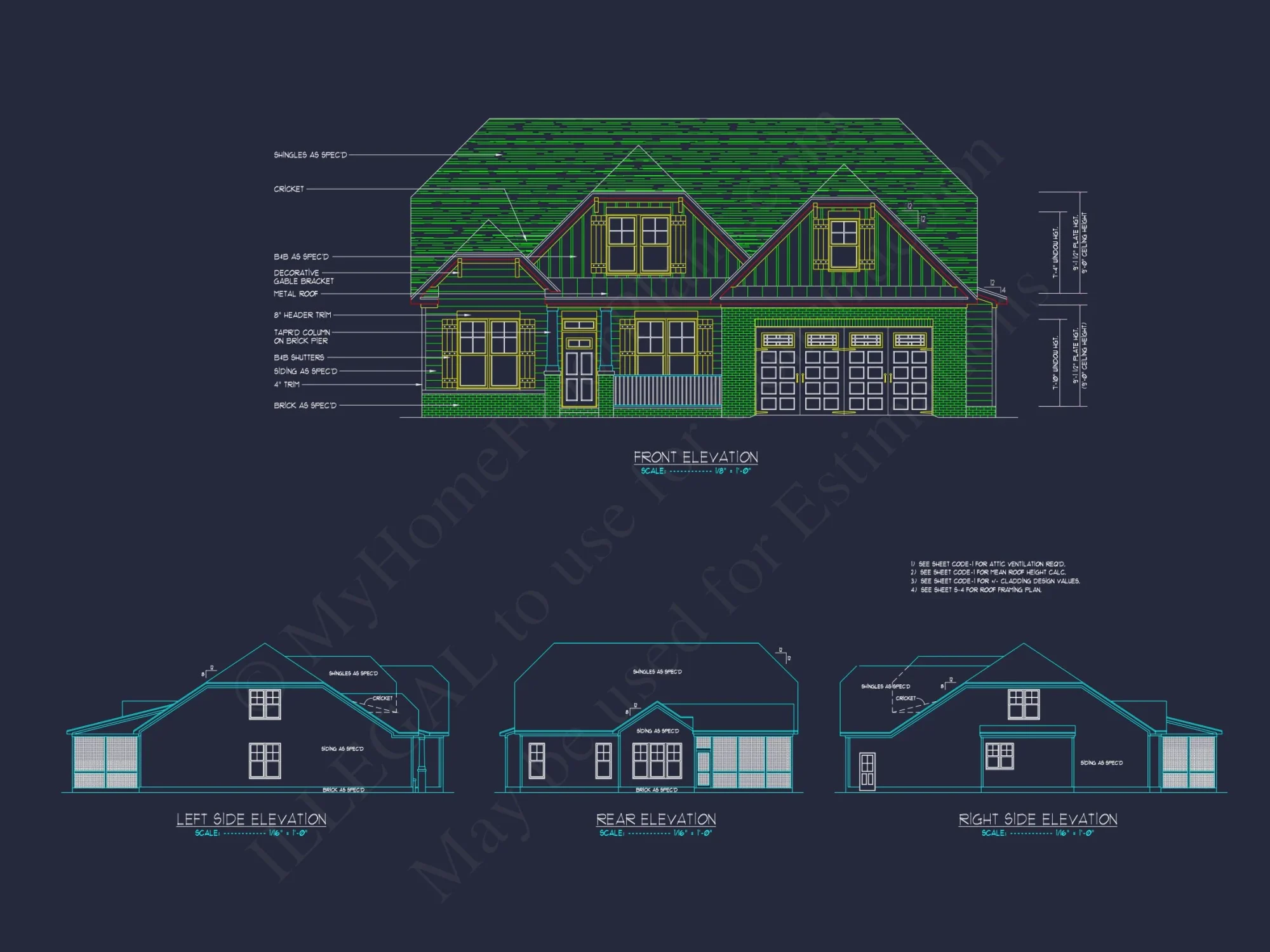 Charming 1.5 Story house Plan with Detailed CAD Blueprint Designs