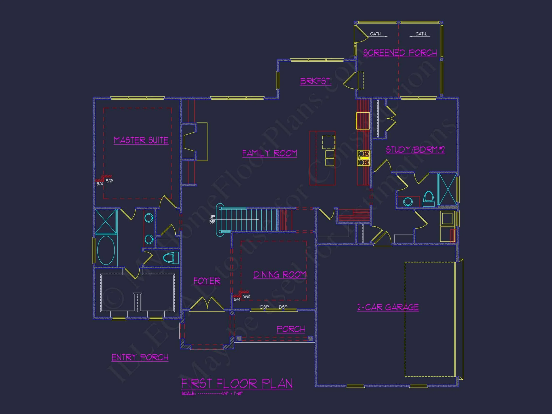Elegant 2-Story house Plan with Blueprint and Floor Designs