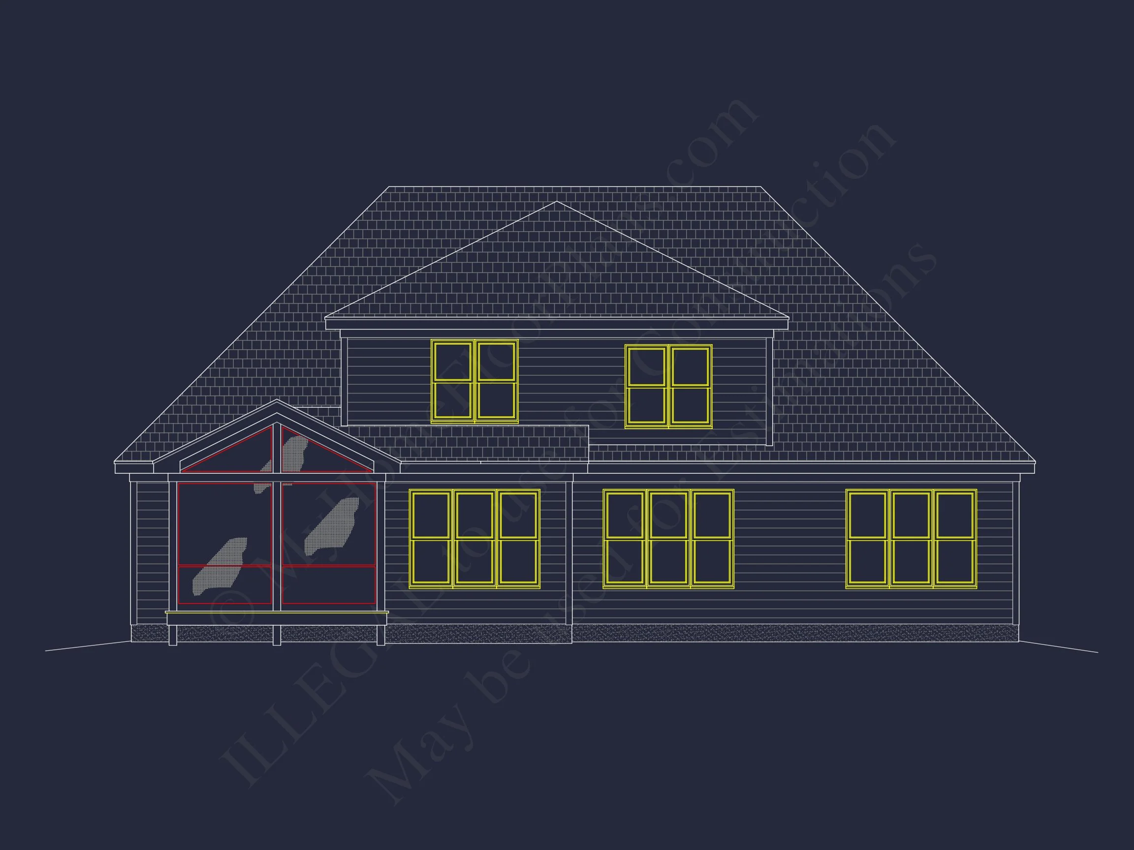Elegant 2-Story house Plan with Blueprint and Floor Designs