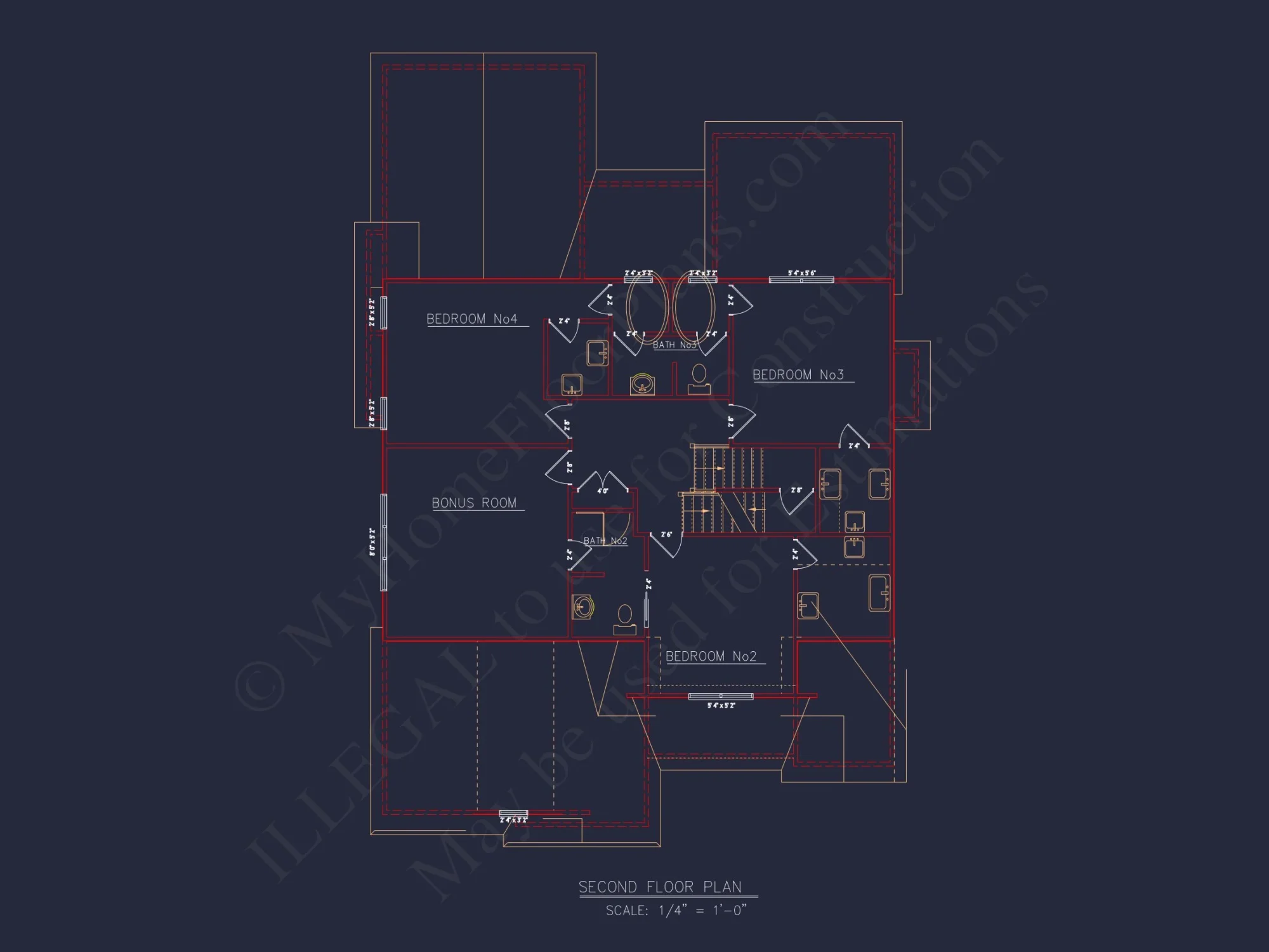 Beautiful house Plan Blueprint with CAD Designs and Floor Plans