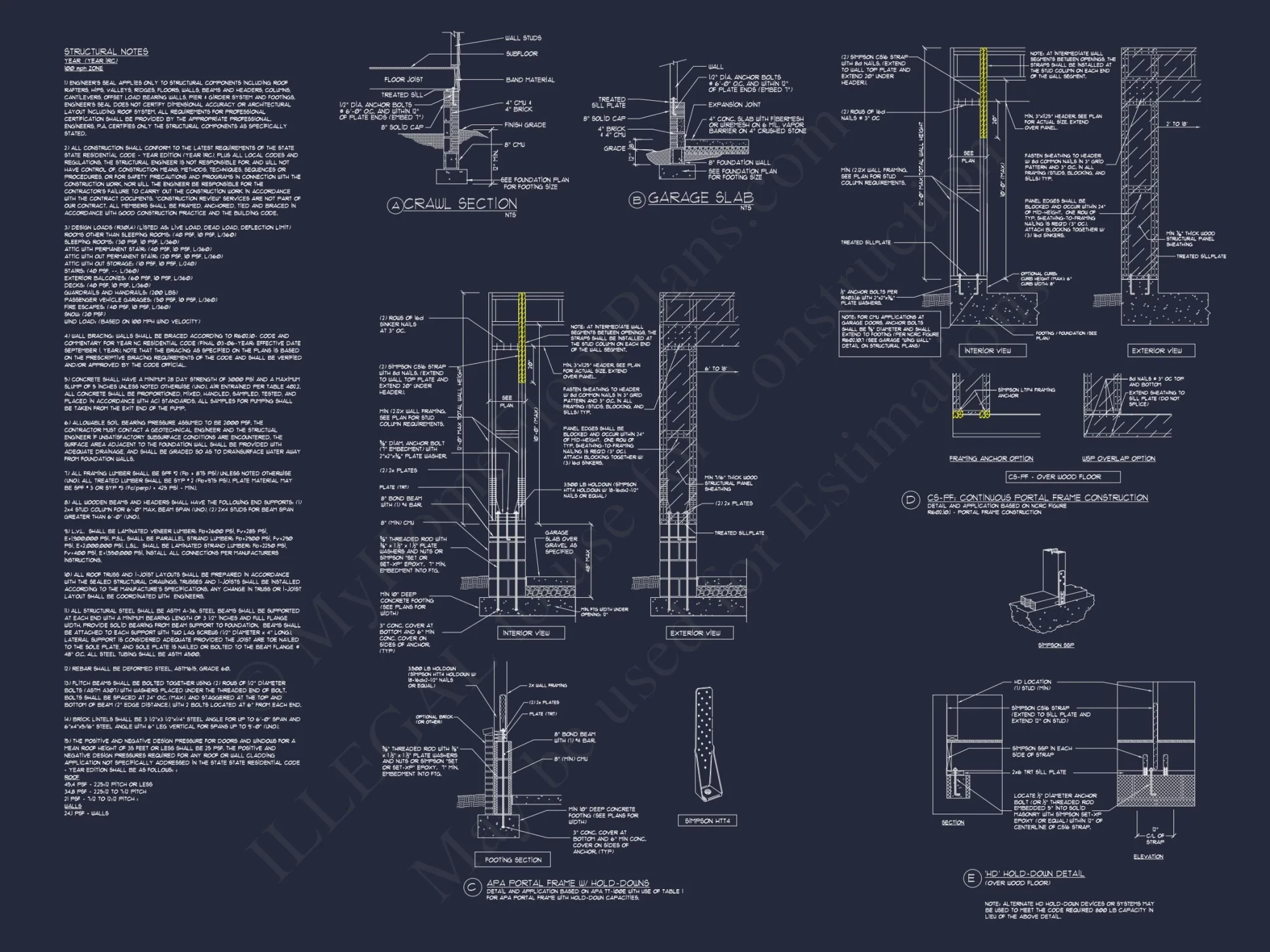 Elegant Craftsman house Plan with Floor Plans and CAD Designs