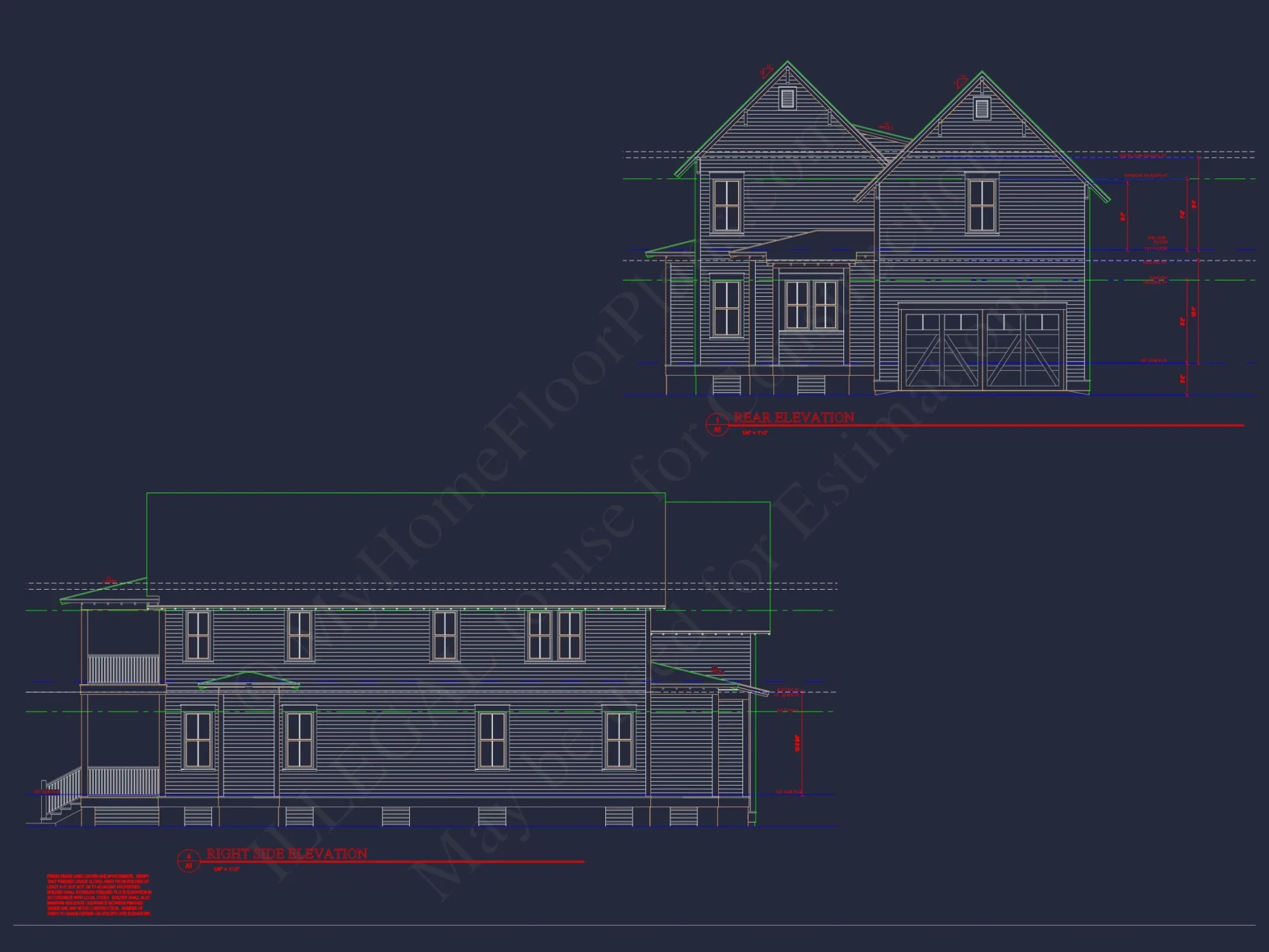 Elegant Craftsman house Plan with Floor Plans and CAD Designs