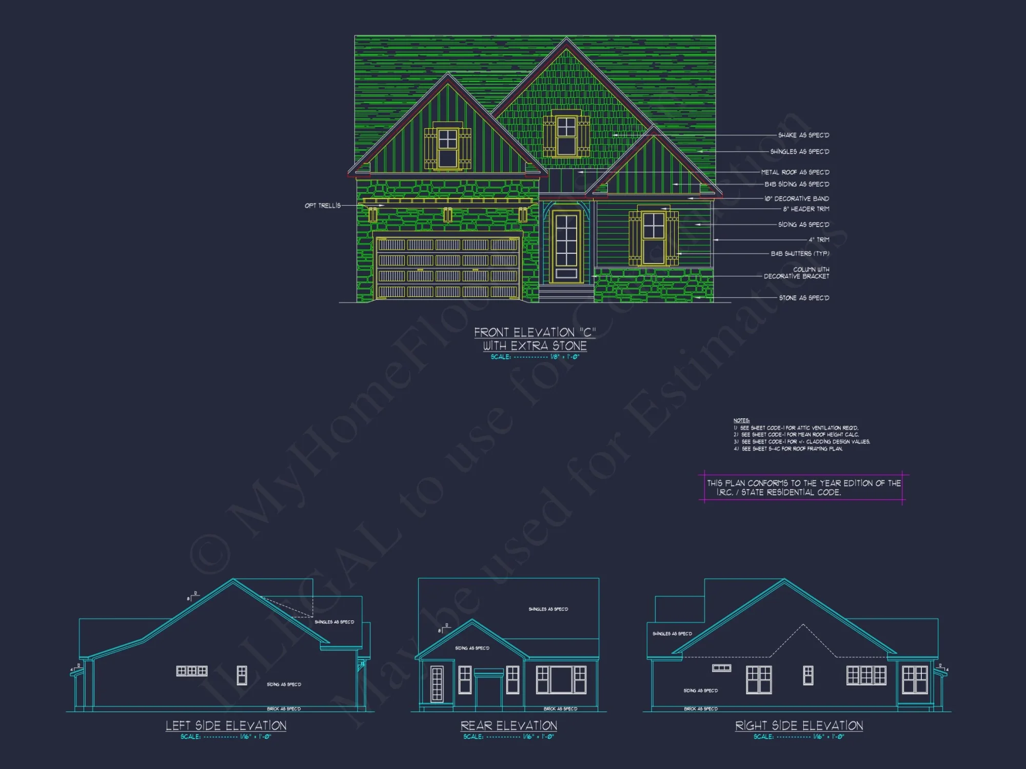 Stylish Craftsman house Plan with Two-Story Floor Designs