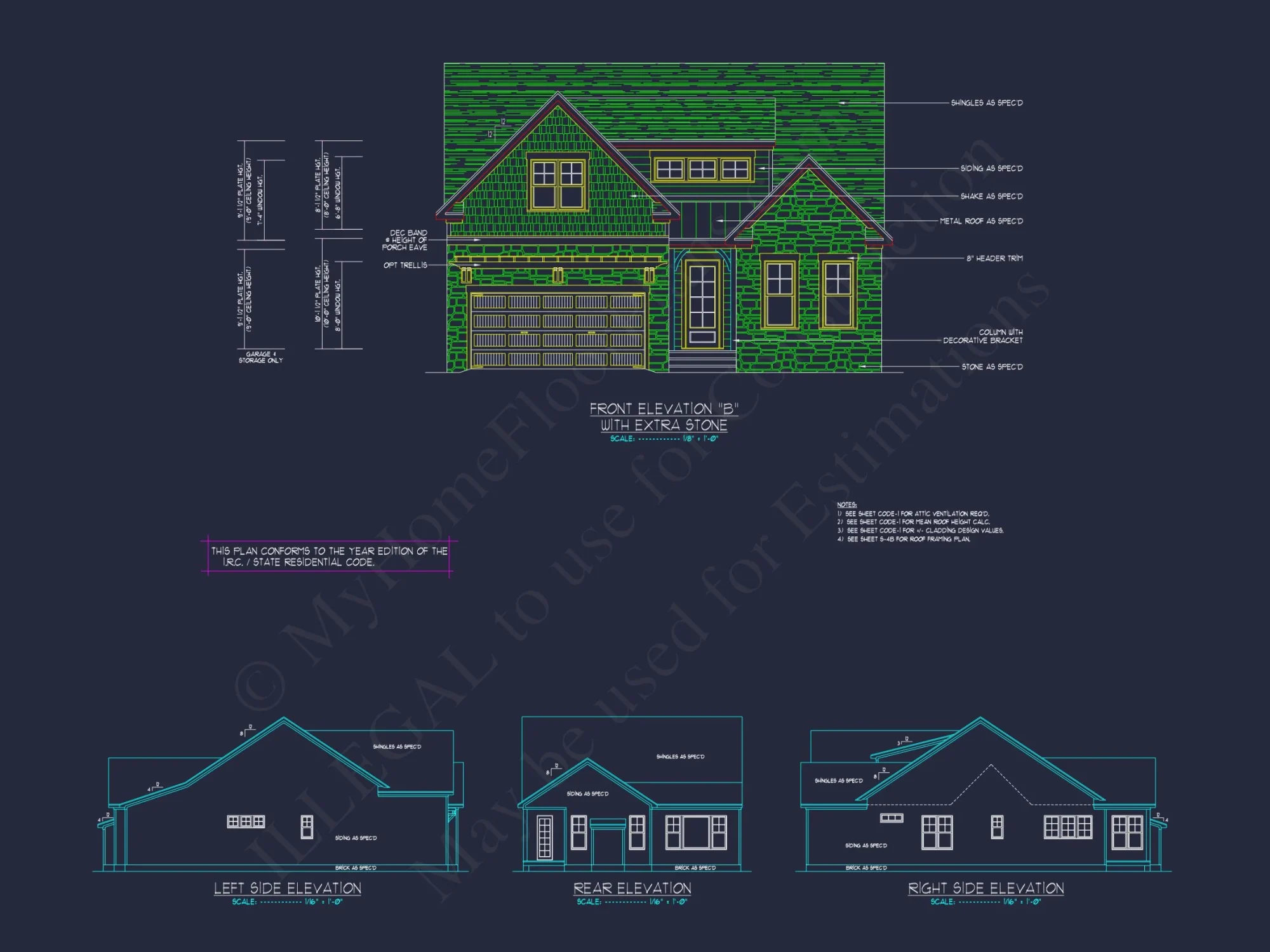 Stylish Craftsman house Plan with Two-Story Floor Designs