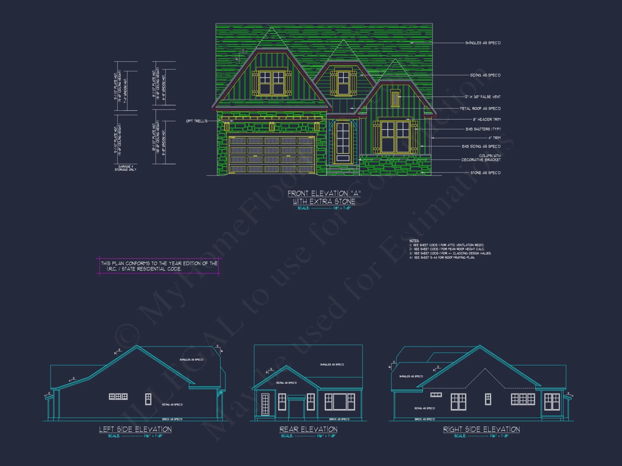 Stylish Craftsman house Plan with Two-Story Floor Designs