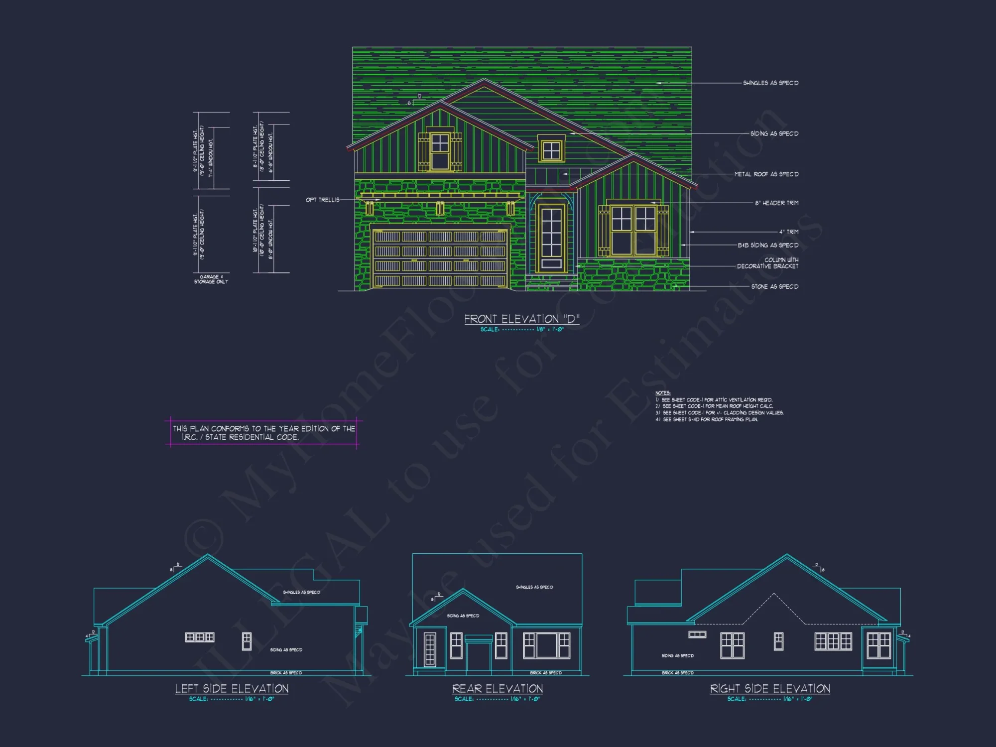 Stylish Craftsman house Plan with Two-Story Floor Designs