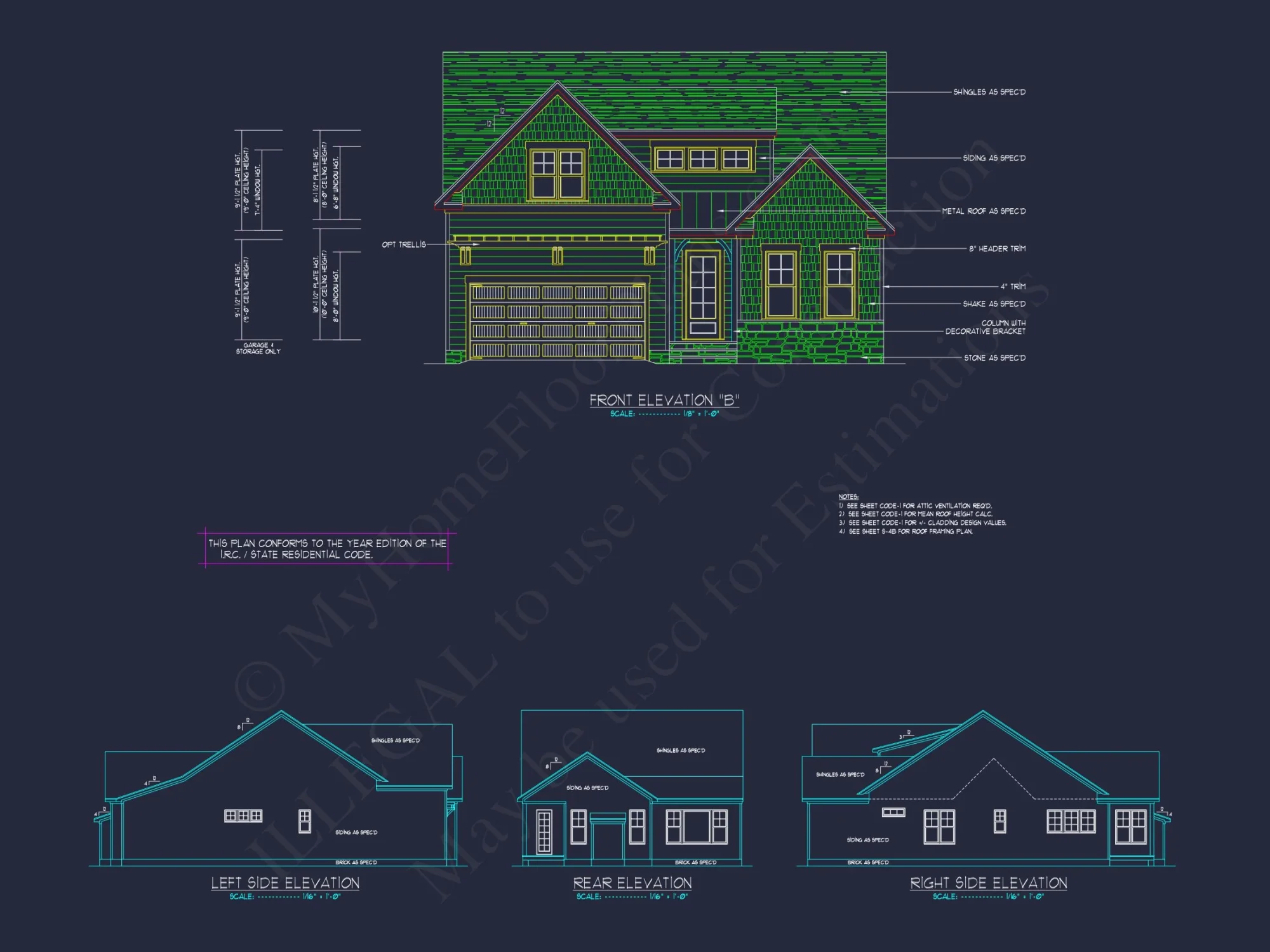 Stylish Craftsman house Plan with Two-Story Floor Designs