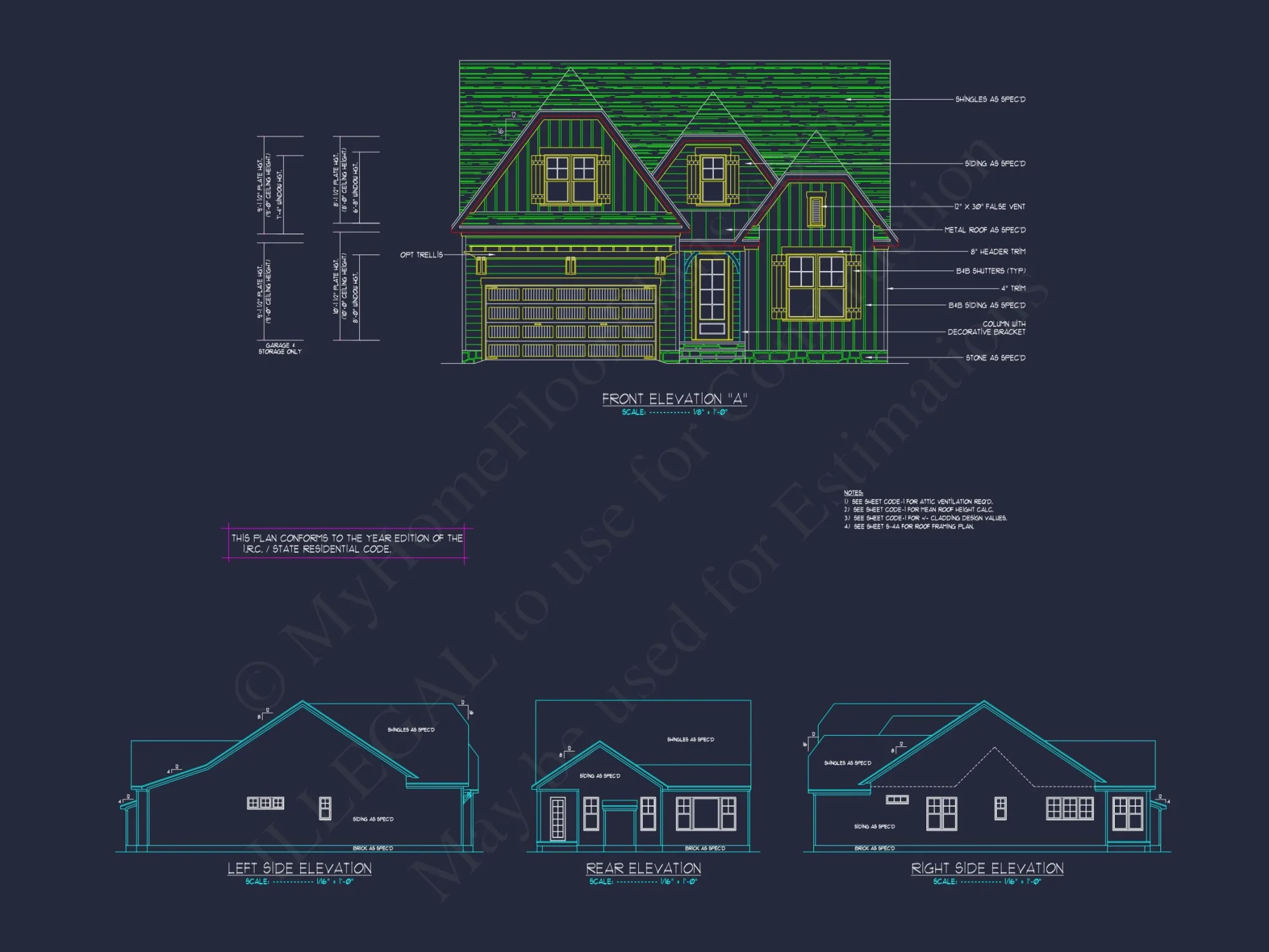 Stylish Craftsman house Plan with Two-Story Floor Designs