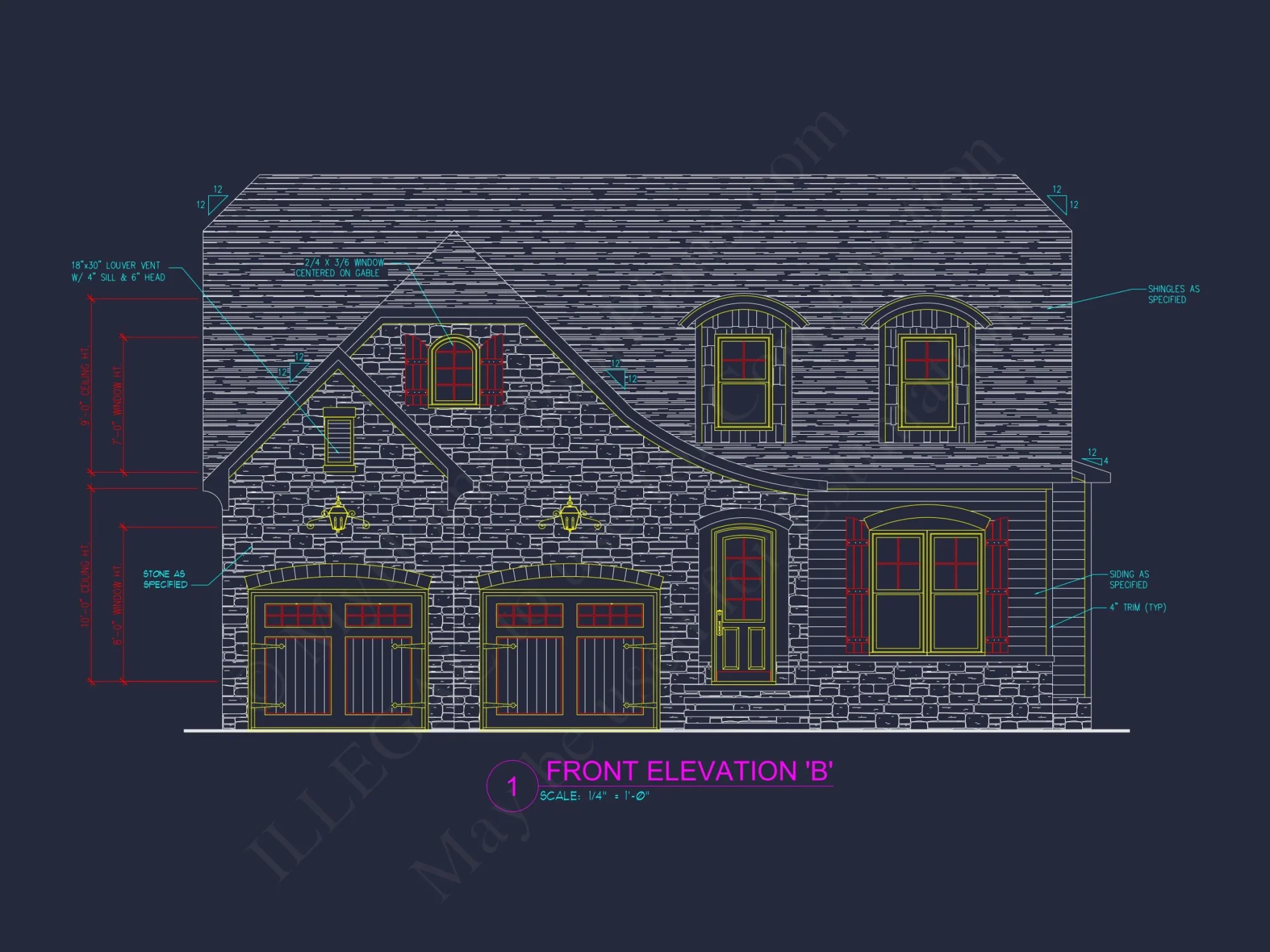 house Plan Design with Floor Plan, CAD Blueprint, and Architecture