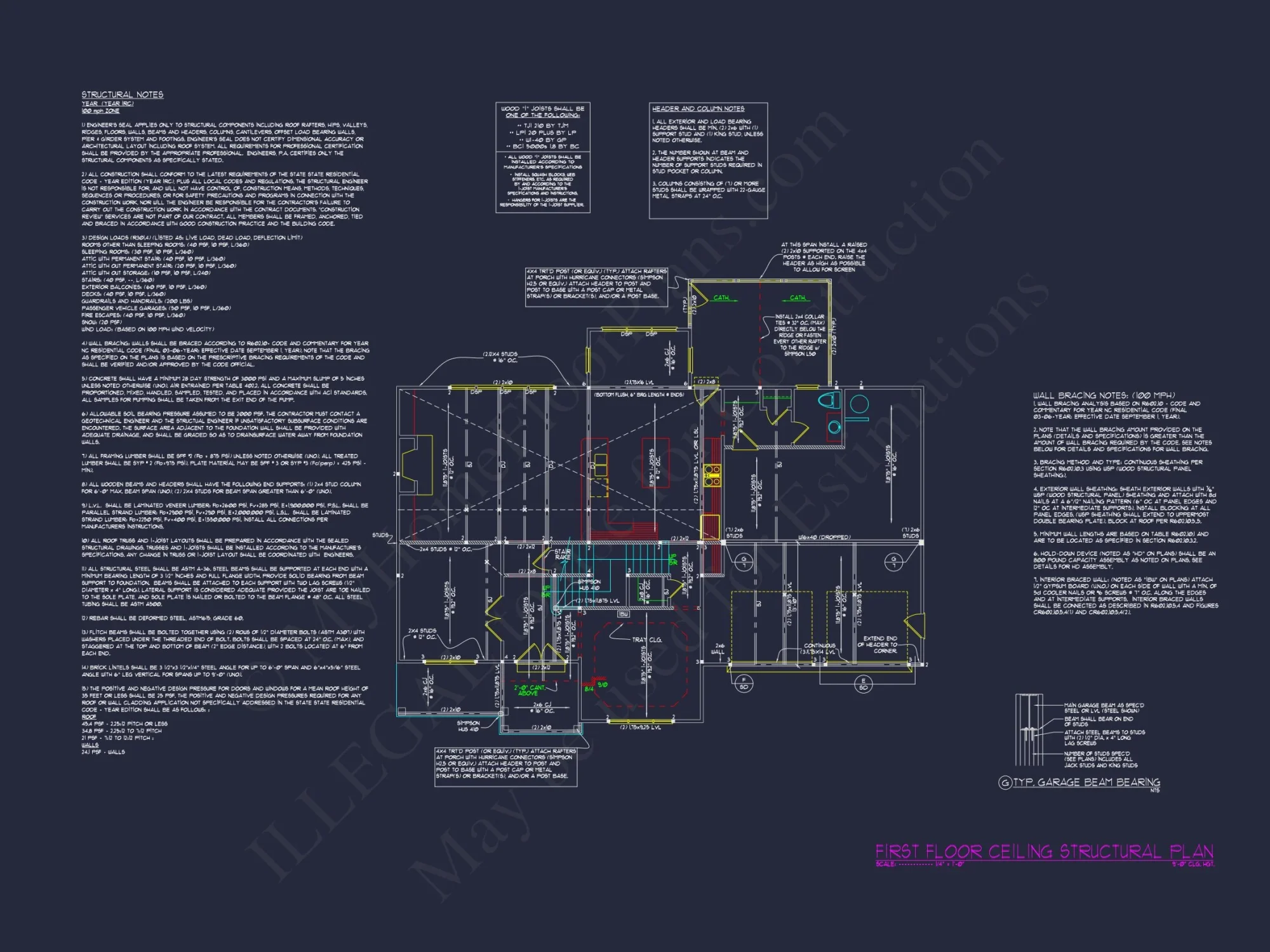 Charming house Floor Plan with 4 Bedrooms, 3.5 Baths & CAD Designs