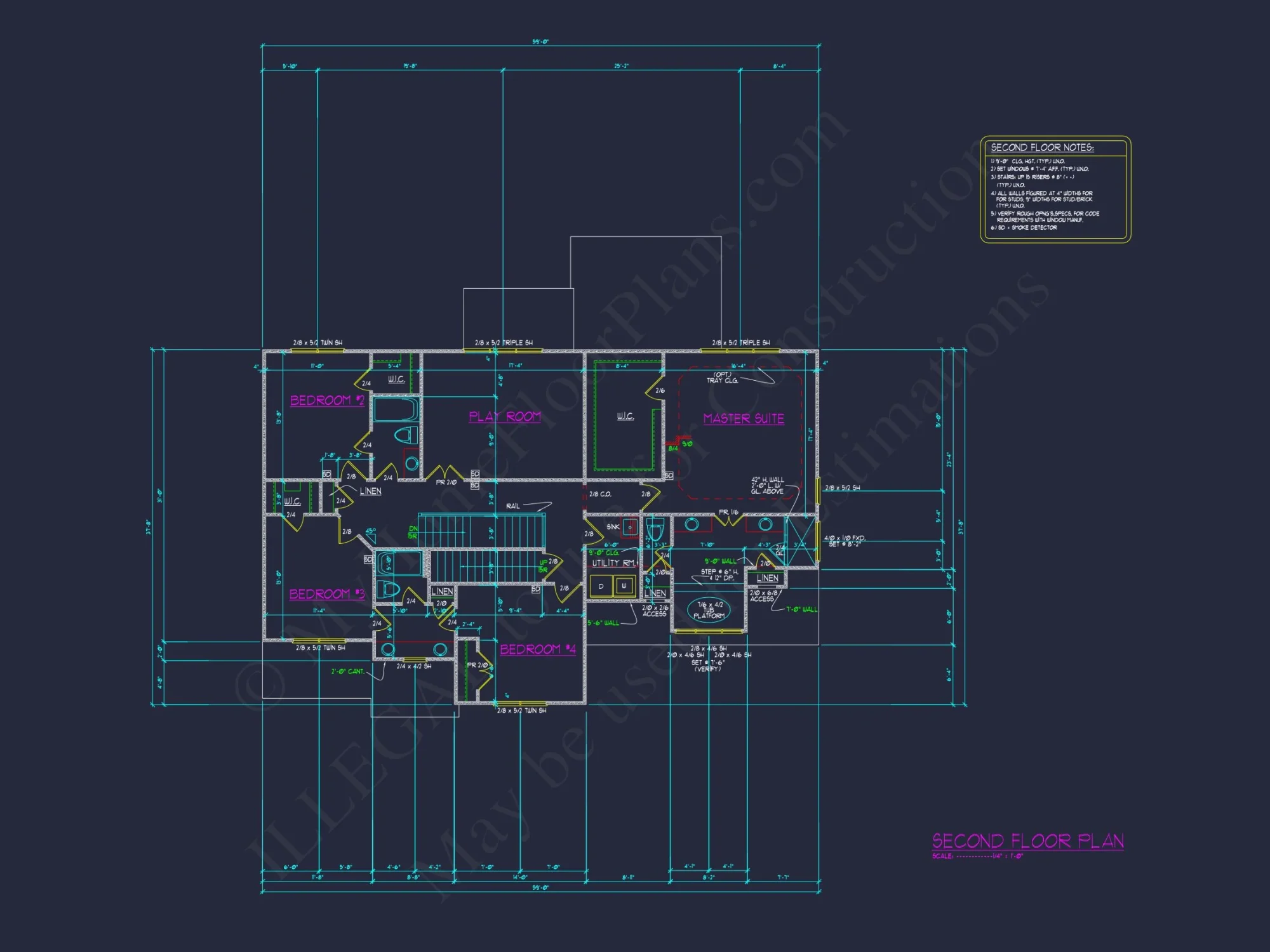 Charming house Floor Plan with 4 Bedrooms, 3.5 Baths & CAD Designs