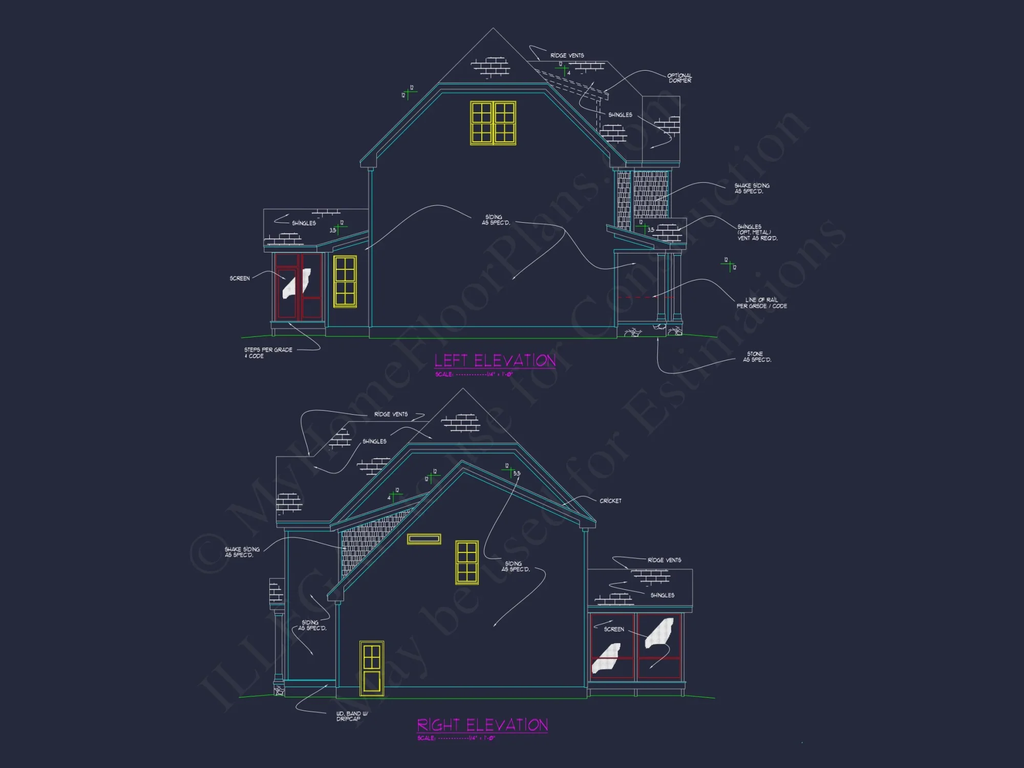 Charming house Floor Plan with 4 Bedrooms, 3.5 Baths & CAD Designs