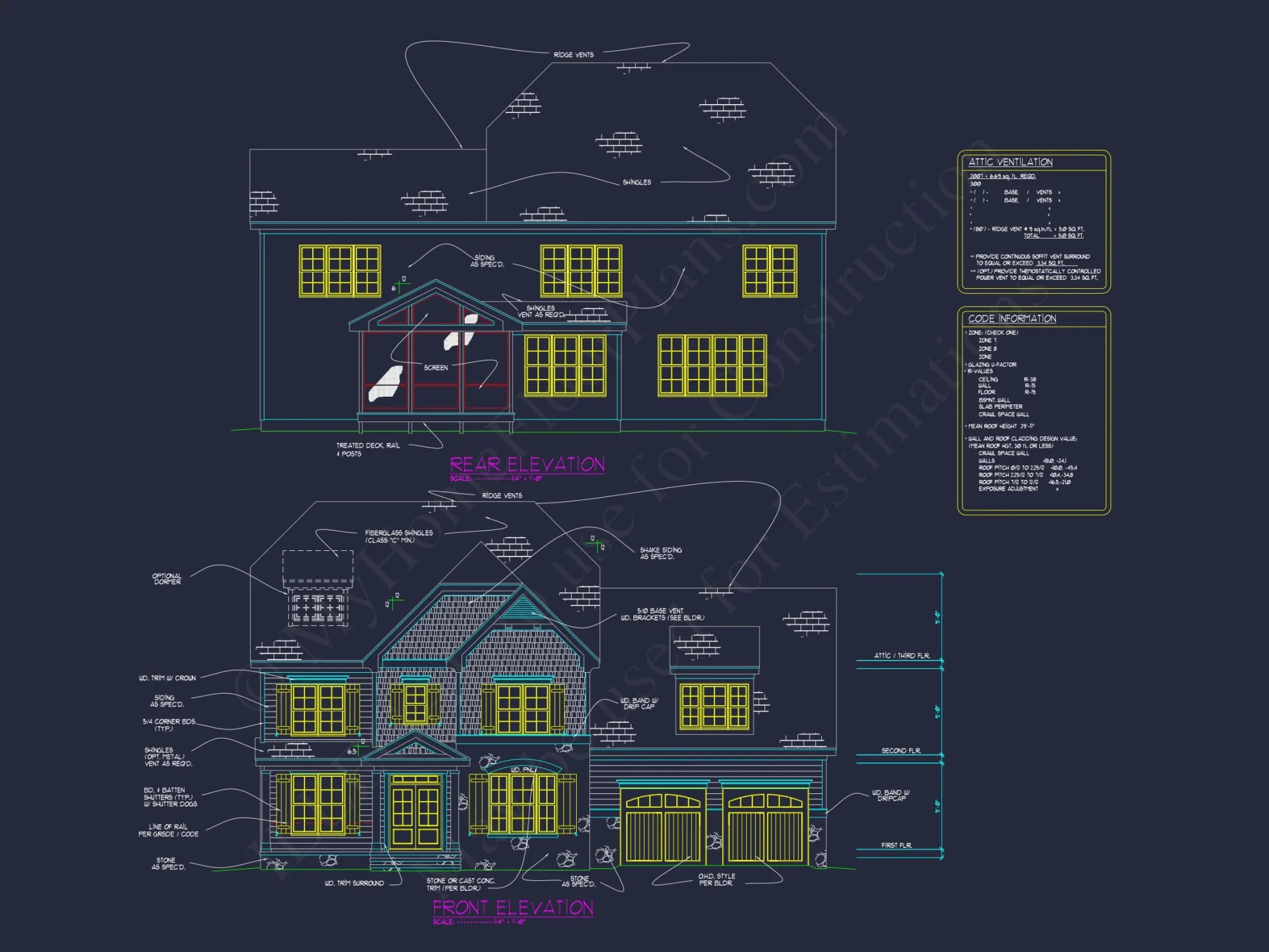 Charming house Floor Plan with 4 Bedrooms, 3.5 Baths & CAD Designs