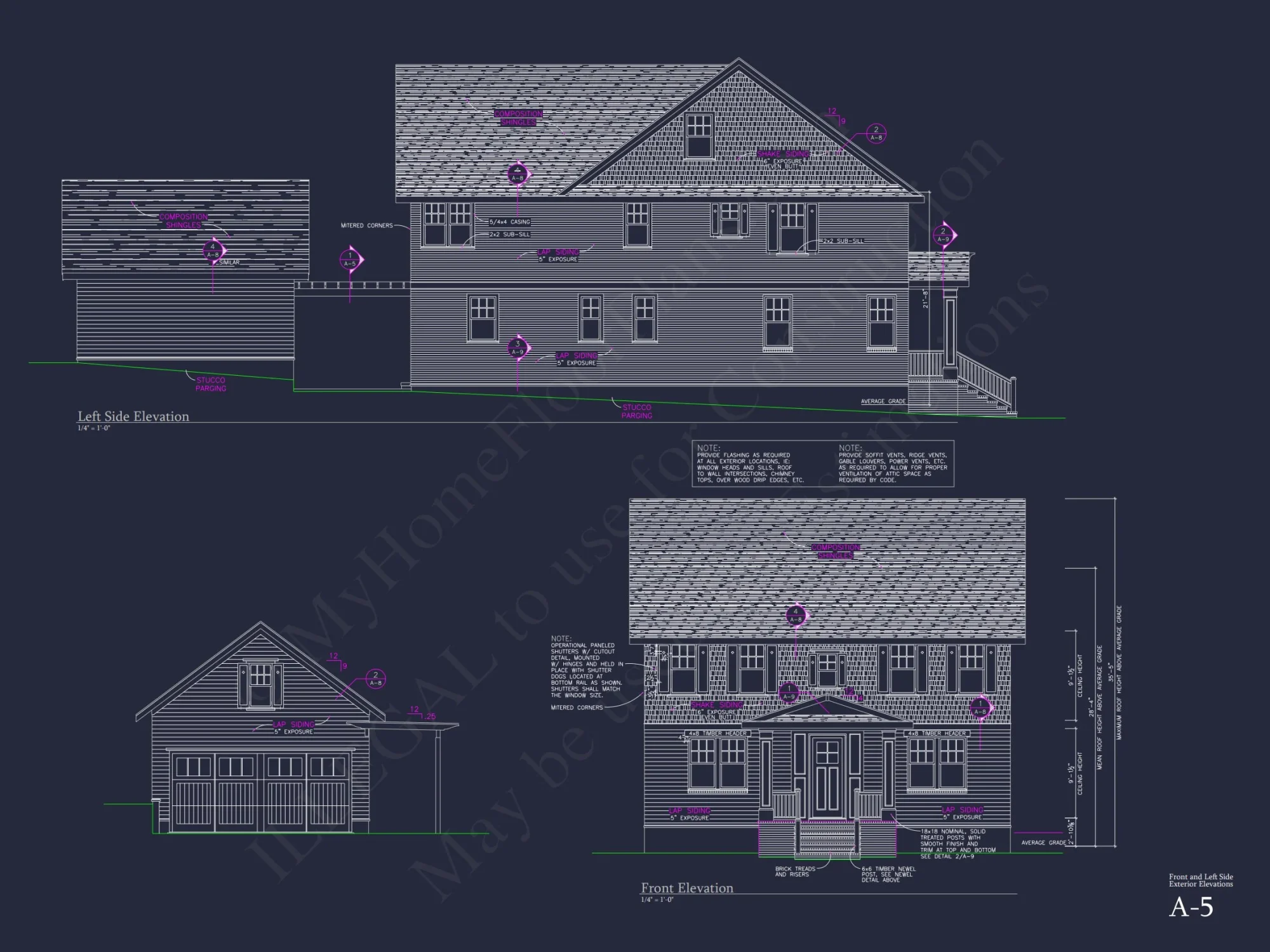 Spacious house Plan with 2.5 Floors, Detached Garage, and CAD Design