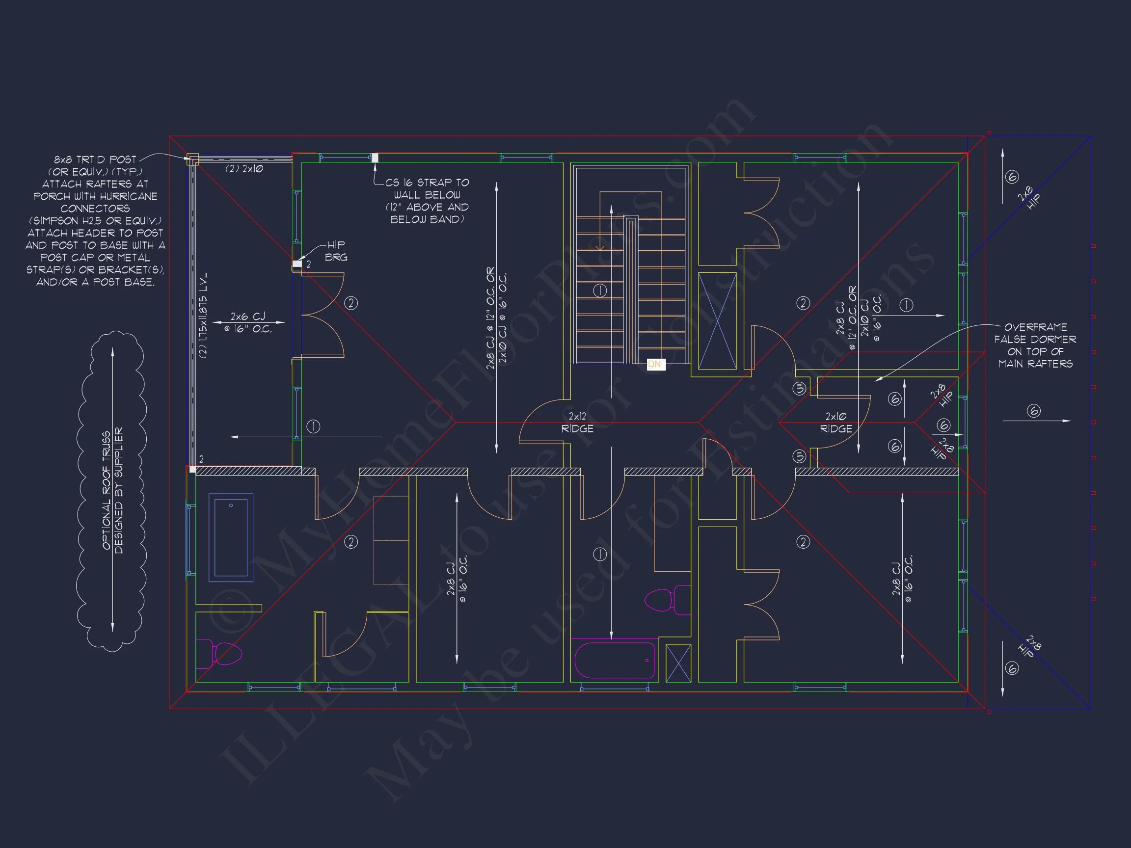 Modern Craftsman house Plan with Floor Plans and CAD Designs