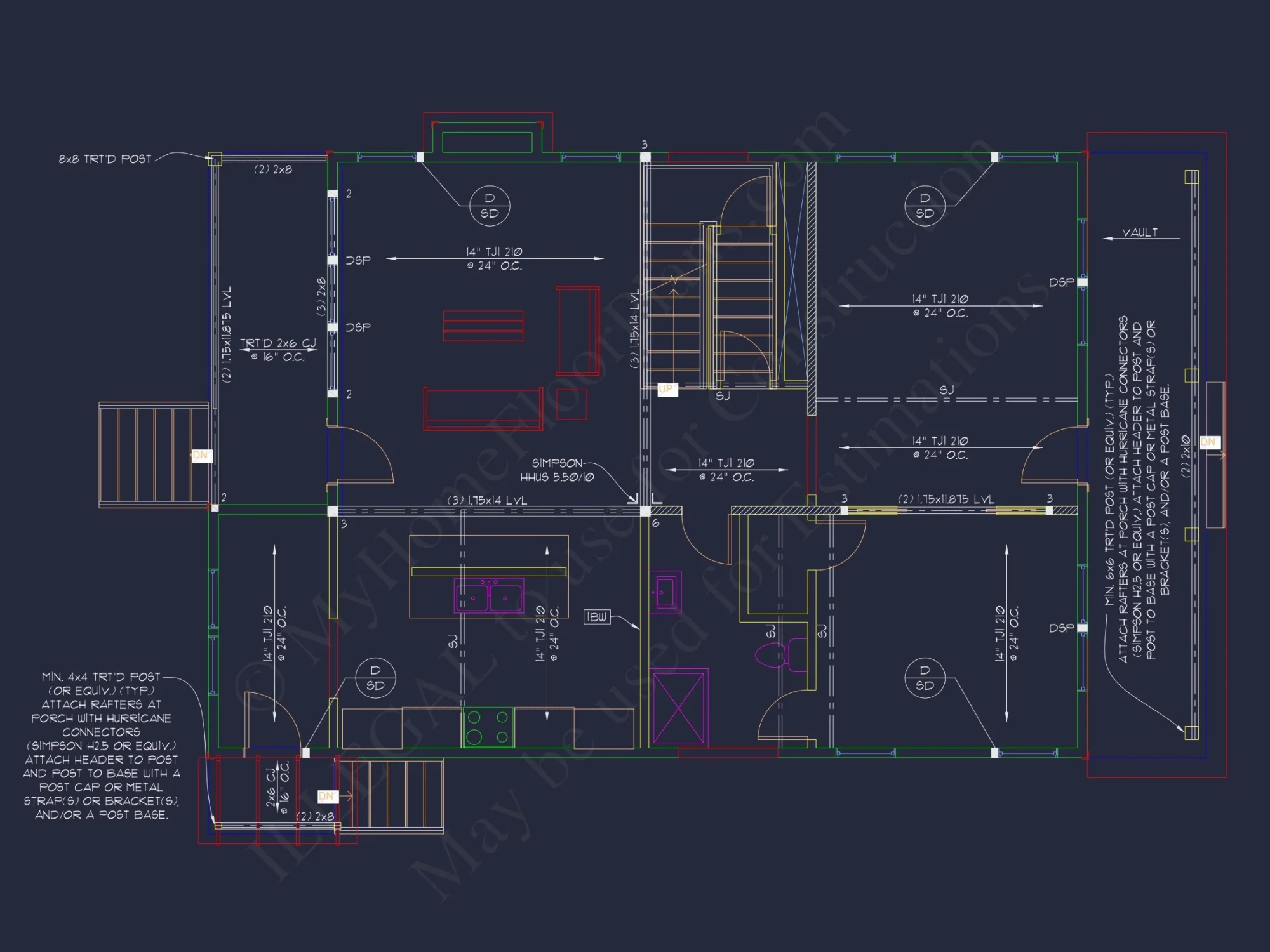 Modern Craftsman house Plan with Floor Plans and CAD Designs