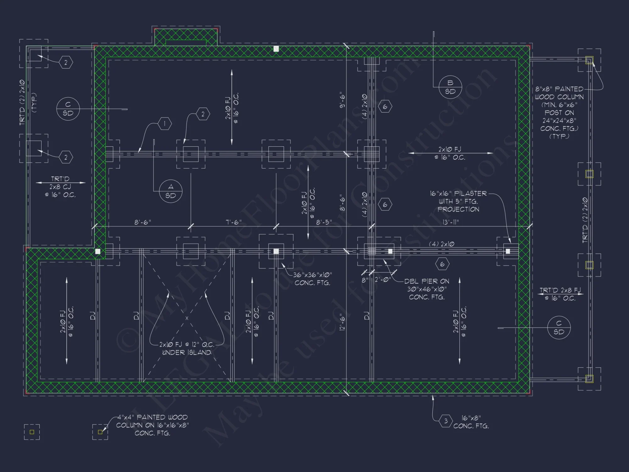 Modern Craftsman house Plan with Floor Plans and CAD Designs