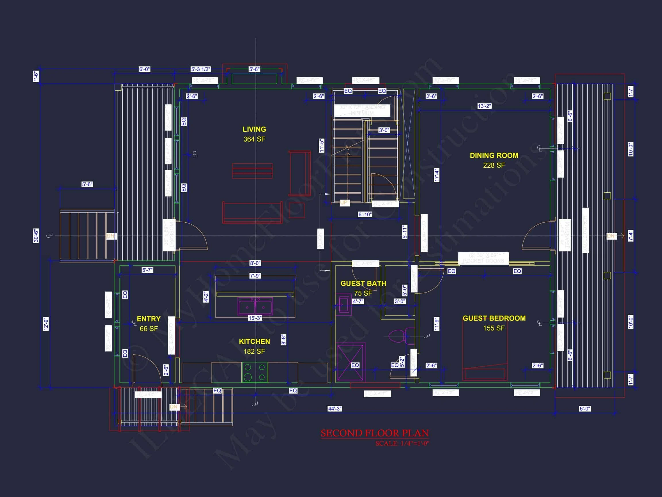 Modern Craftsman house Plan with Floor Plans and CAD Designs