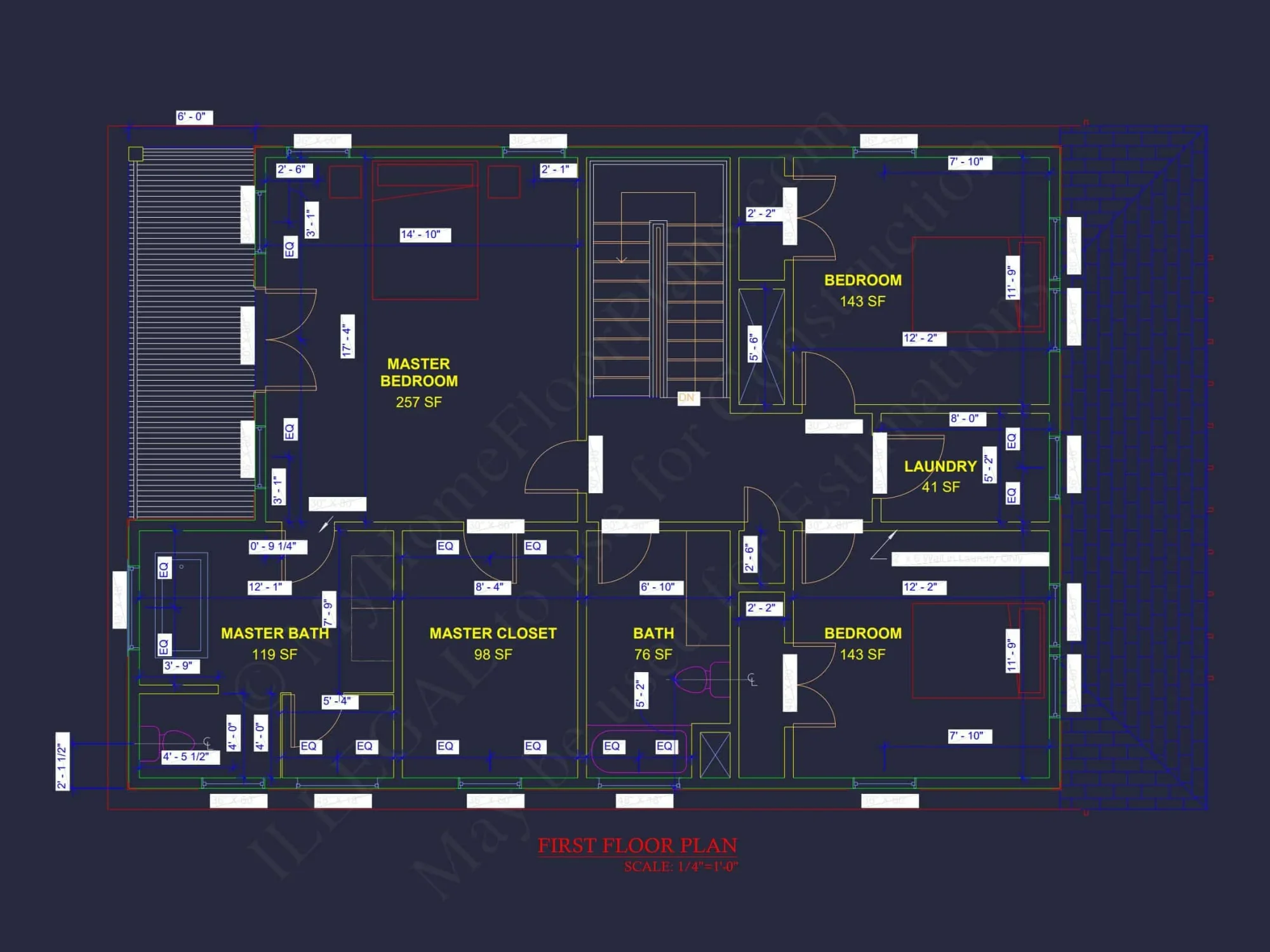 Modern Craftsman house Plan with Floor Plans and CAD Designs