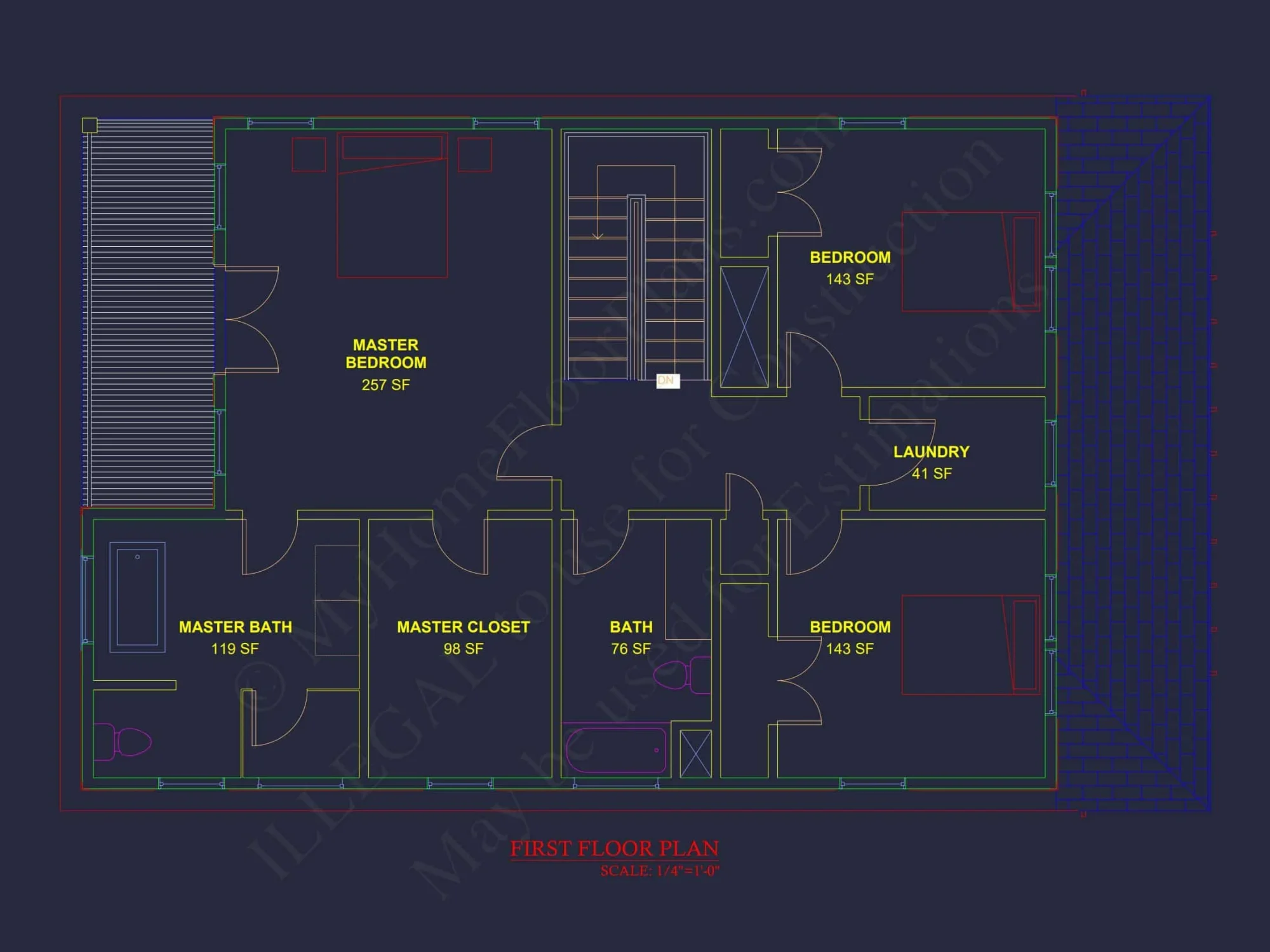 Modern Craftsman house Plan with Floor Plans and CAD Designs
