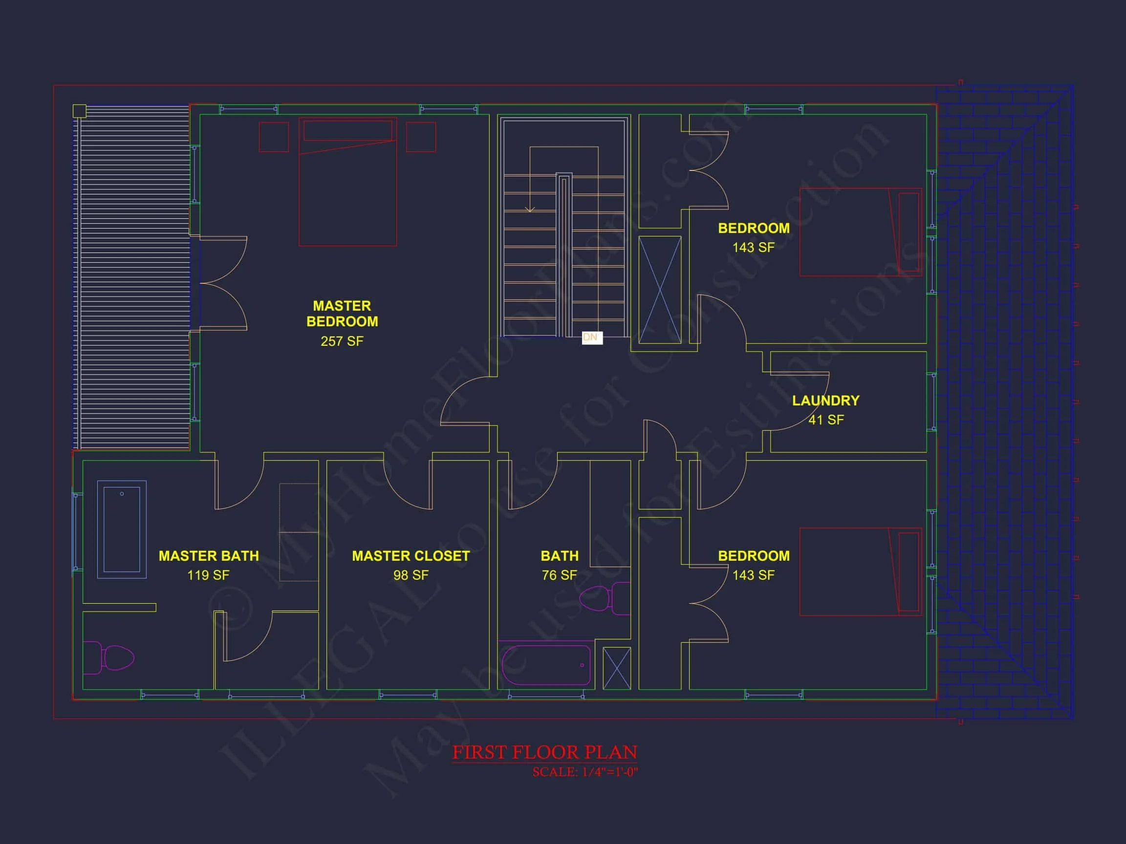 Modern Craftsman house Plan with Floor Plans and CAD Designs