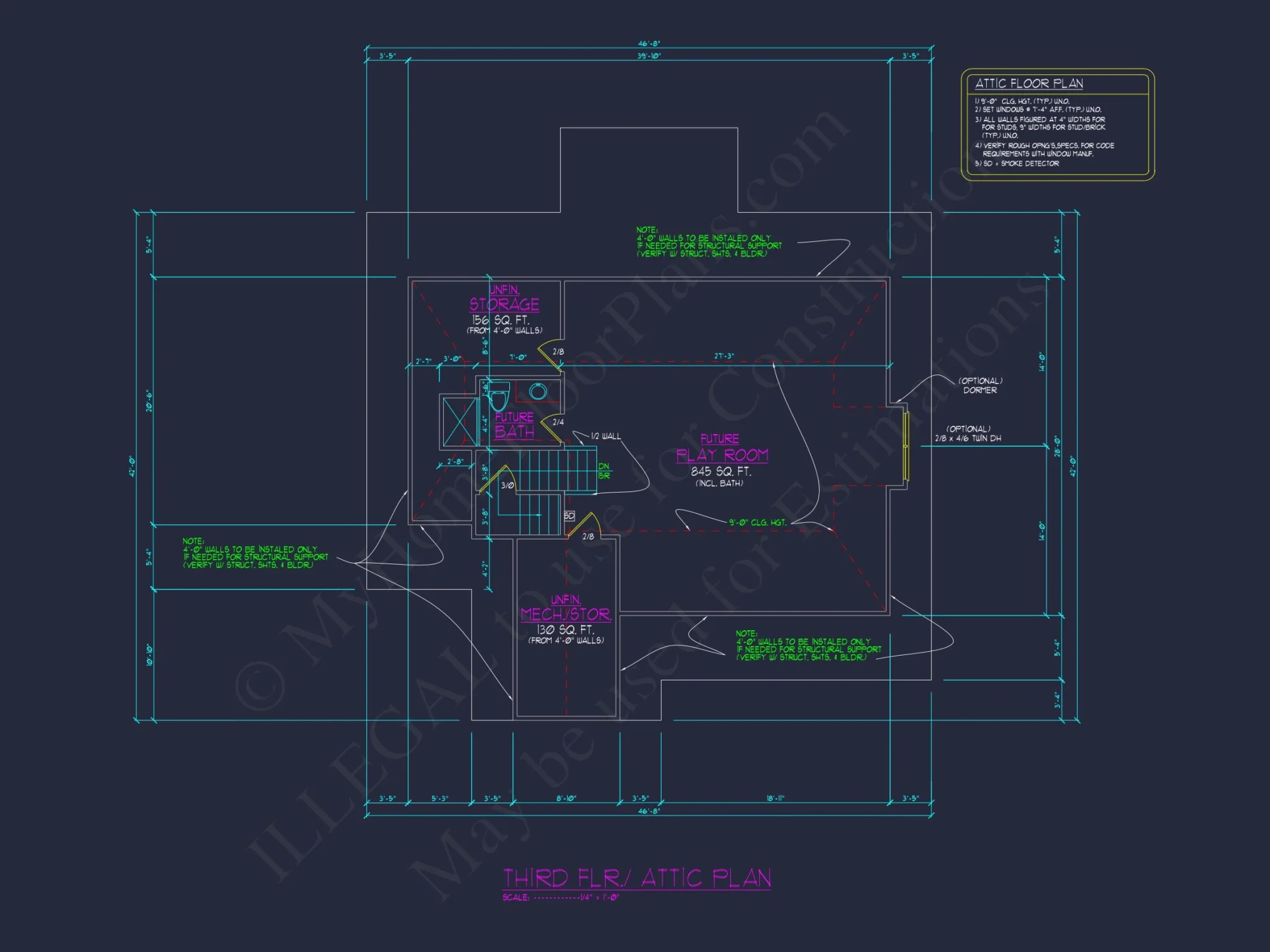 Elegant house Floor Plan with 2.5 Floors and CAD Designs