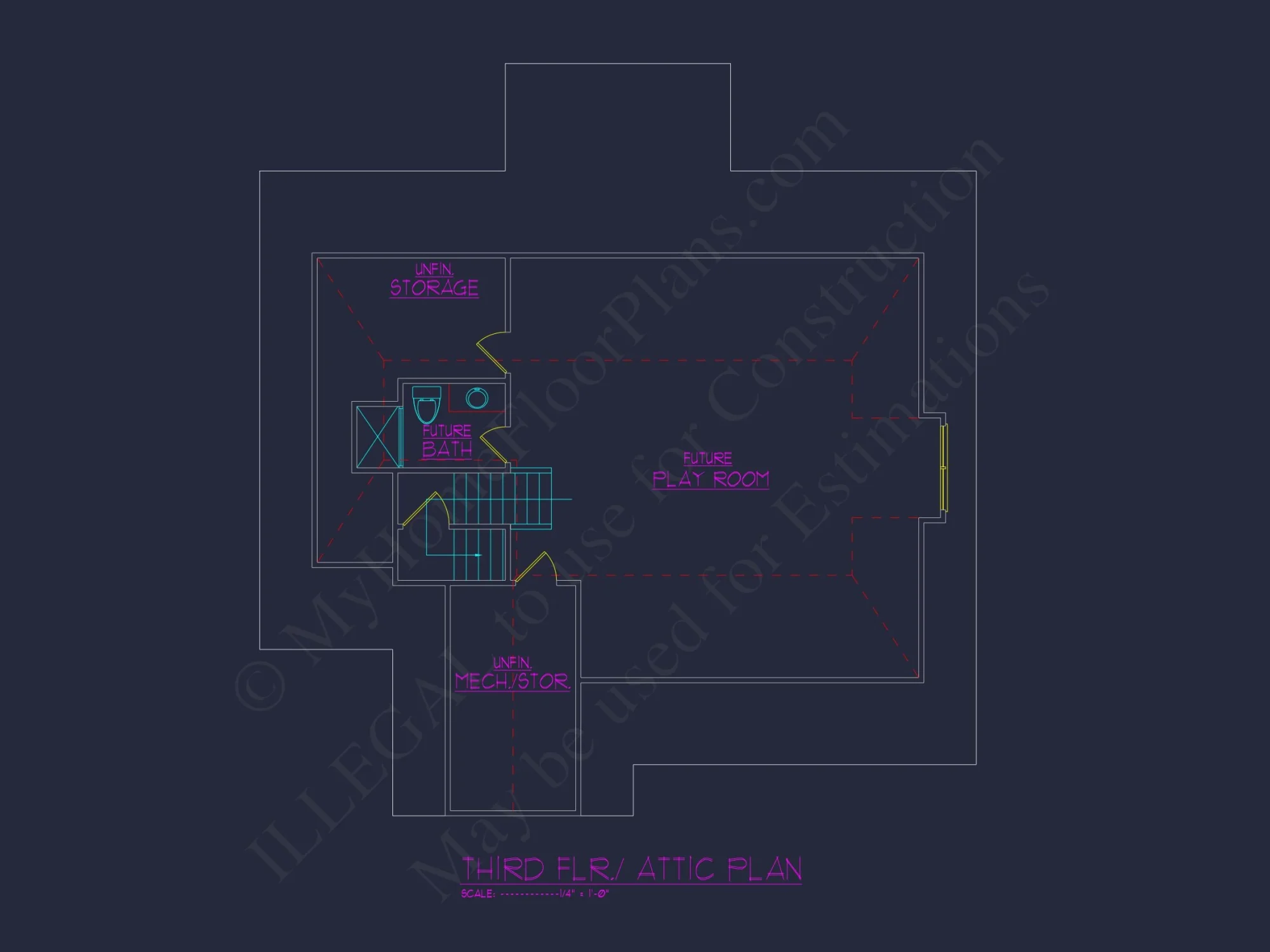 Elegant house Floor Plan with 2.5 Floors and CAD Designs