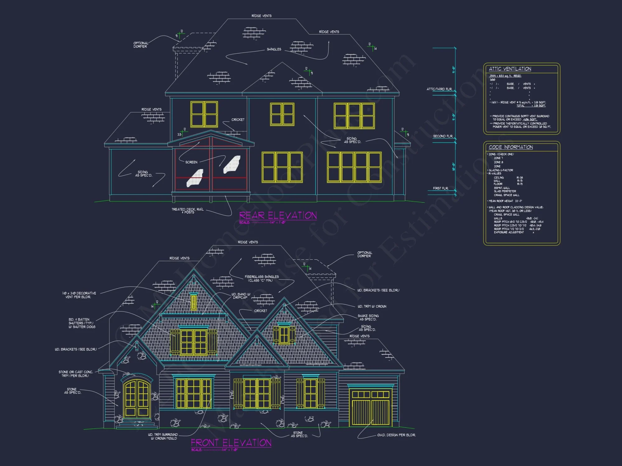 Elegant house Floor Plan with 2.5 Floors and CAD Designs