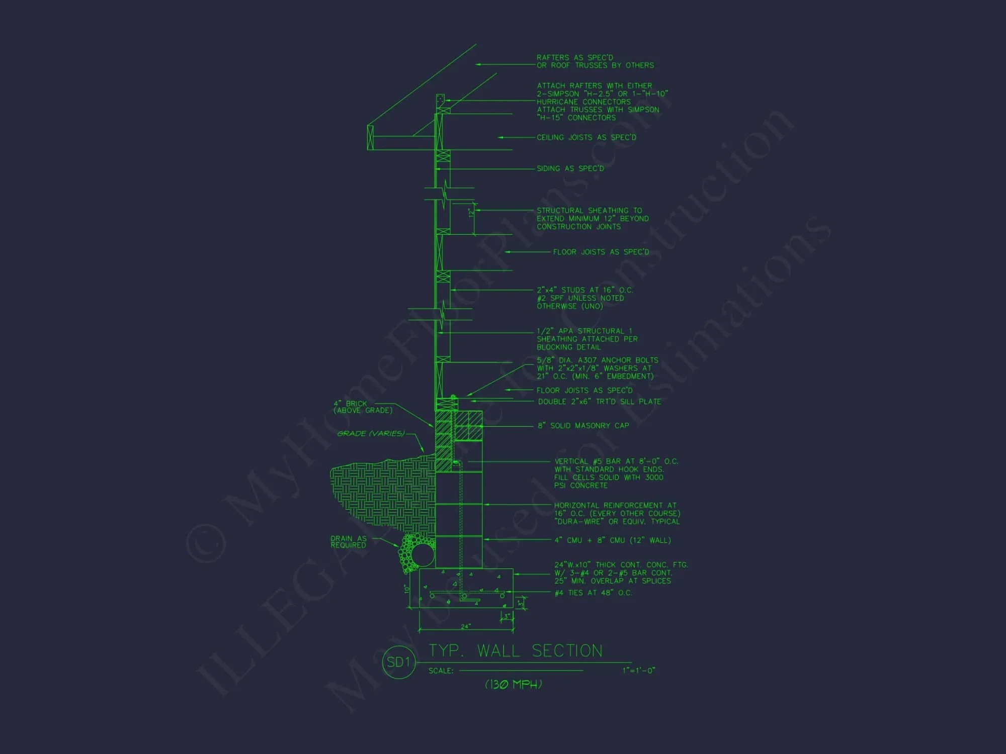 Spacious house Design with Floor Plan, CAD & Blueprint