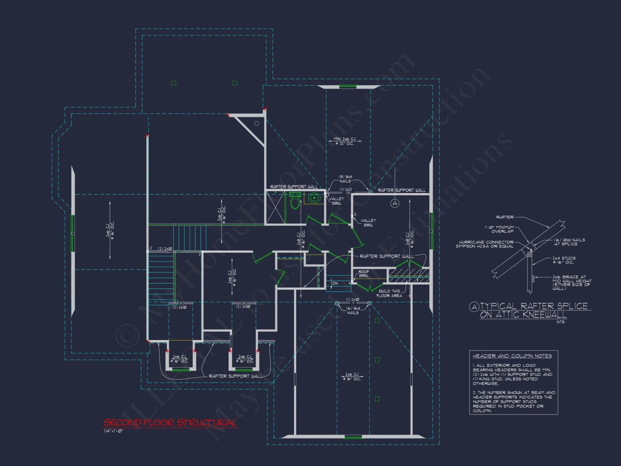Custom house Blueprint: 2, 350 SF Craftsman Floor Plan Design