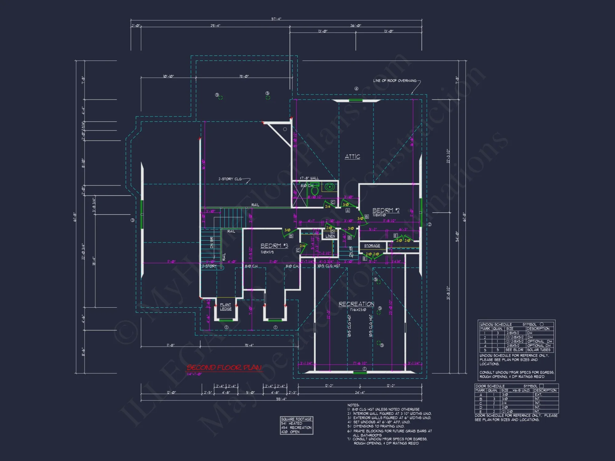 Custom house Blueprint: 2, 350 SF Craftsman Floor Plan Design