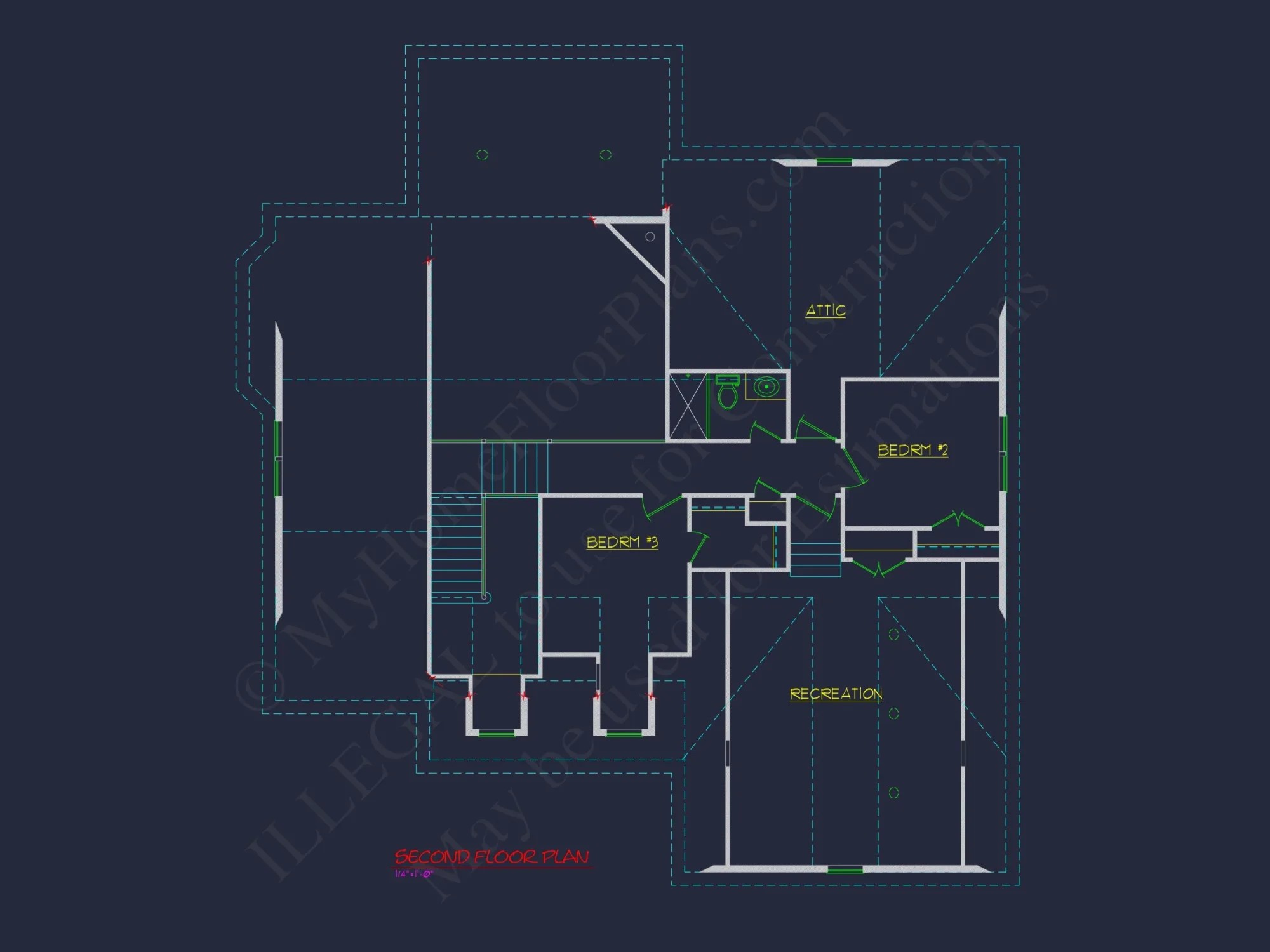 Custom house Blueprint: 2, 350 SF Craftsman Floor Plan Design