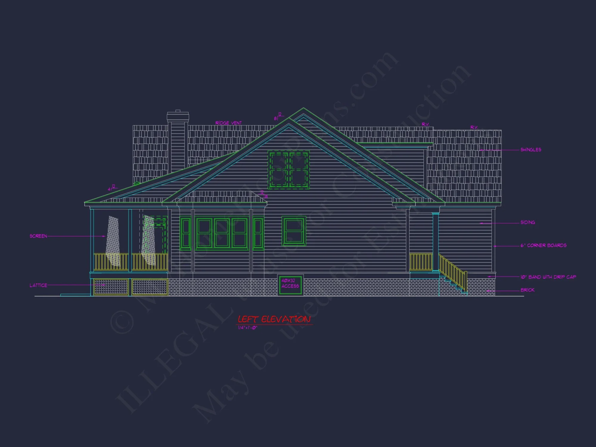 Custom house Blueprint: 2, 350 SF Craftsman Floor Plan Design