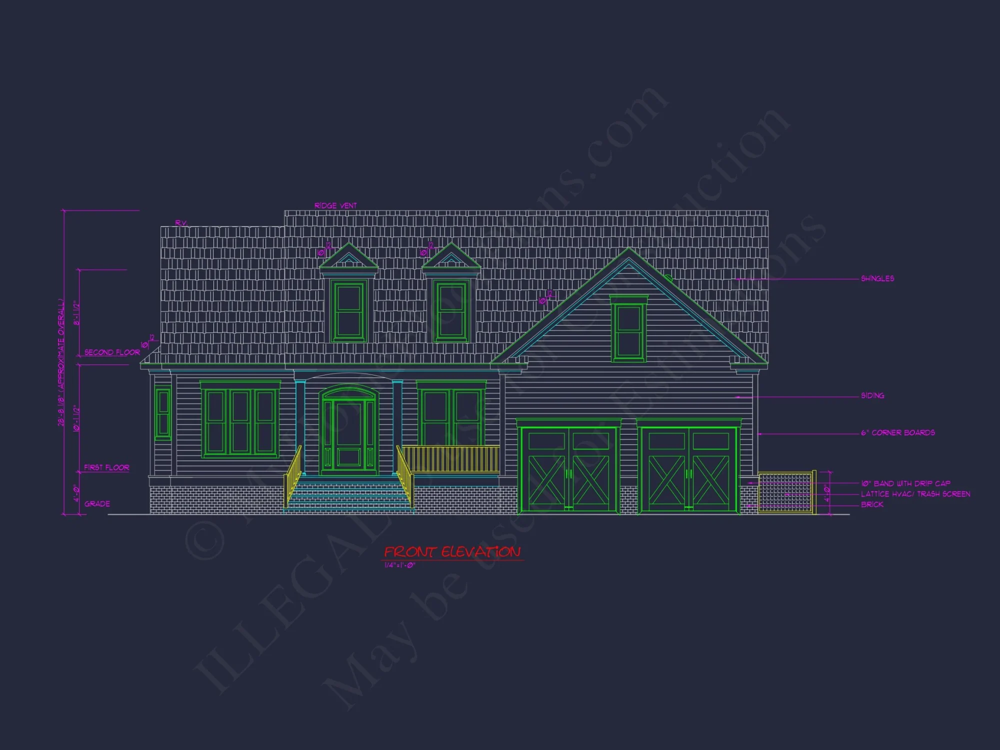 Custom house Blueprint: 2, 350 SF Craftsman Floor Plan Design